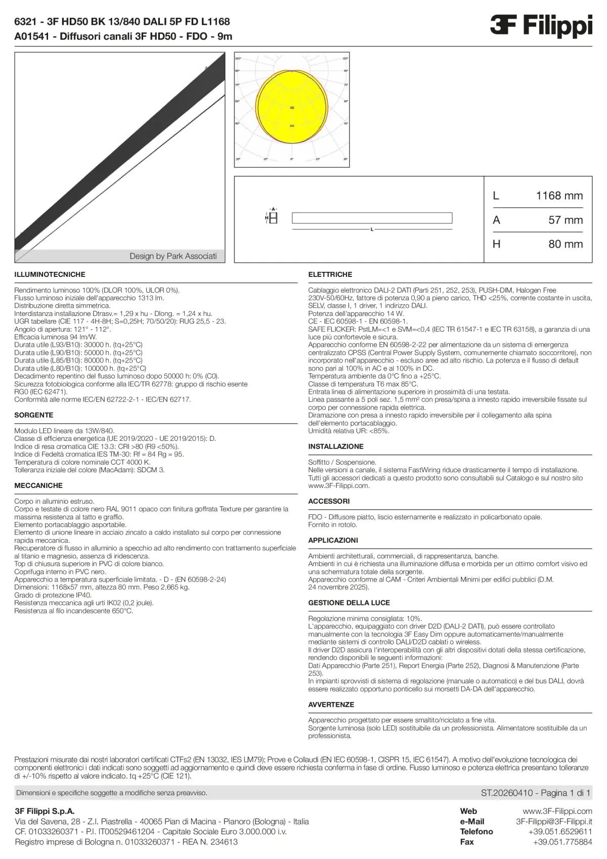 6321+A01541 - 3F HD50 BK 13-840 DALI 5P FD L1168 + FDO - Datasheet - it