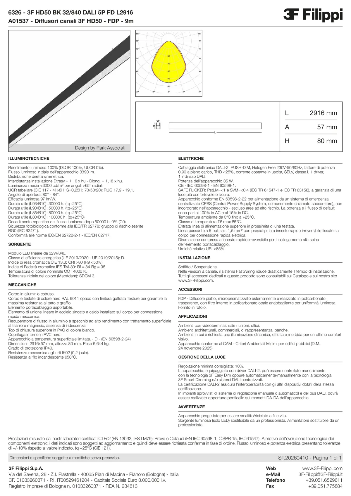 6326+A01537 - 3F HD50 BK 32-840 DALI 5P FD L2916 + FDP - Datasheet - it