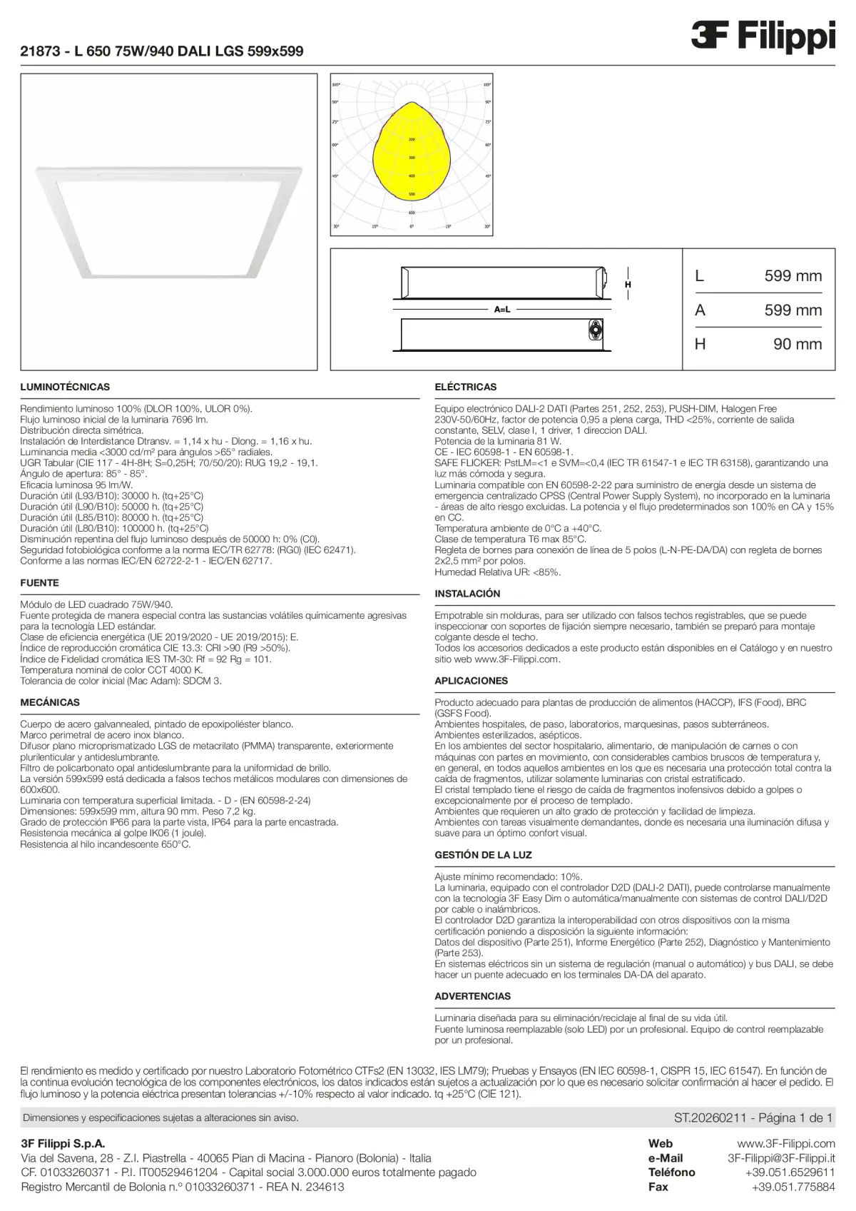 21873 - L 650 75W-940 DALI LGS 599x599 - Datasheet - es