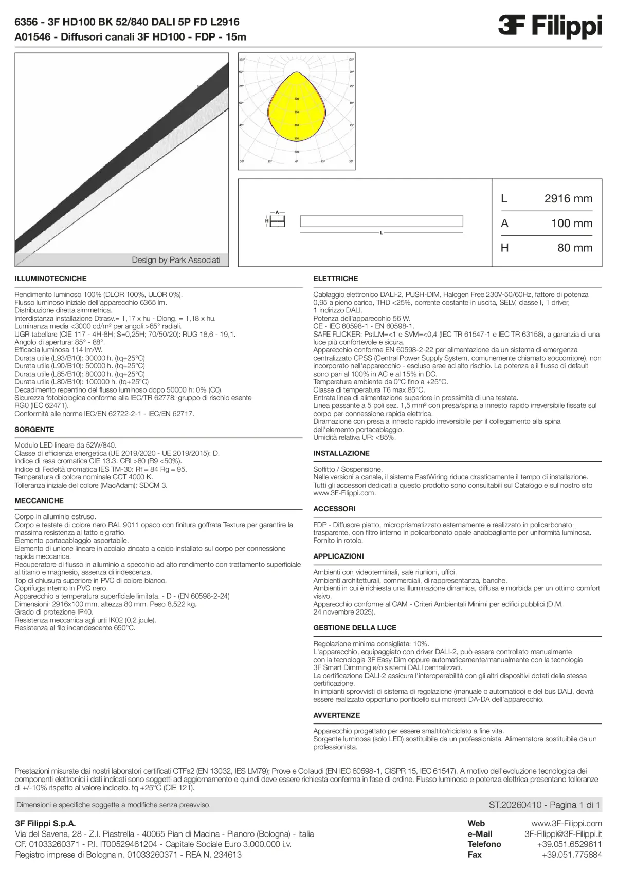 6356+A01546 - 3F HD100 BK 52-840 DALI 5P FD L2916 + FDP - Datasheet - it