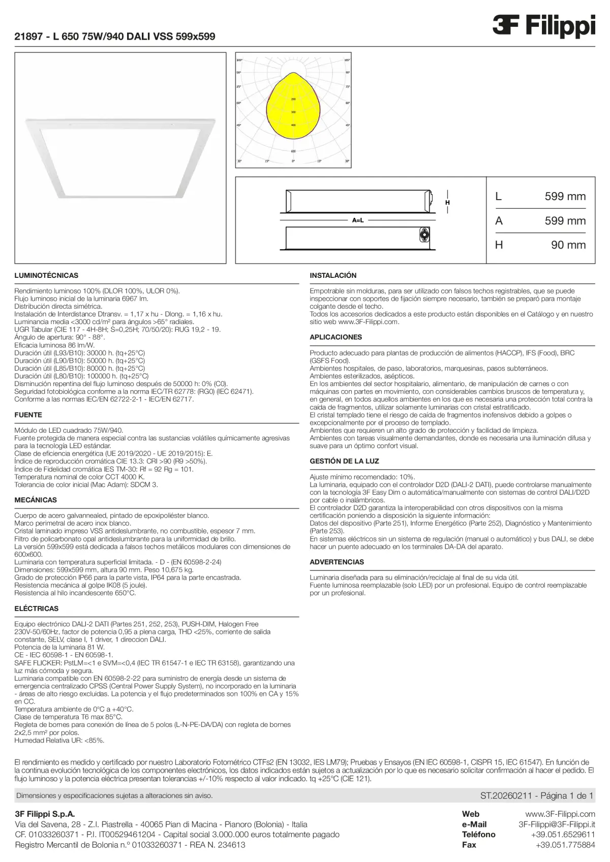 21897 - L 650 75W-940 DALI VSS 599x599 - Datasheet - es