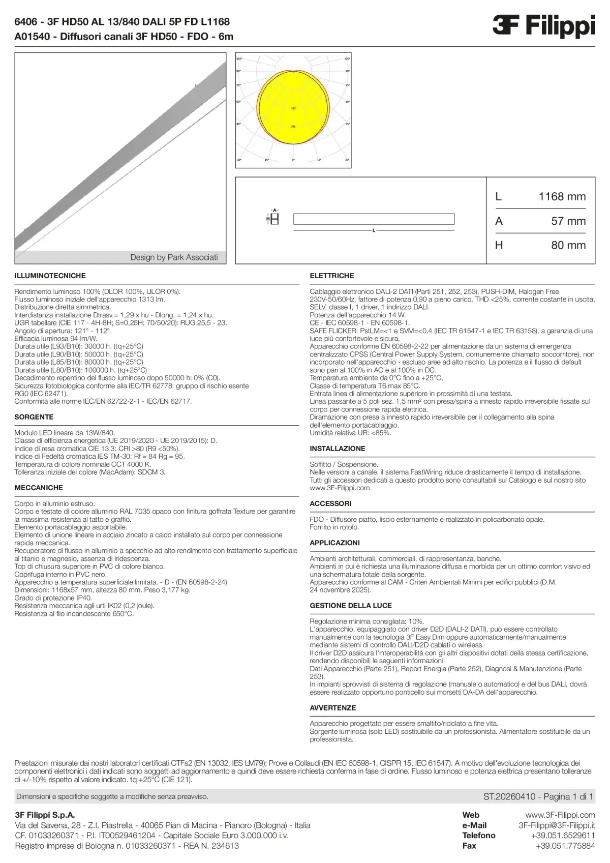 6406+A01540 - 3F HD50 AL 13-840 DALI 5P FD L1168 + FDO - Datasheet - it