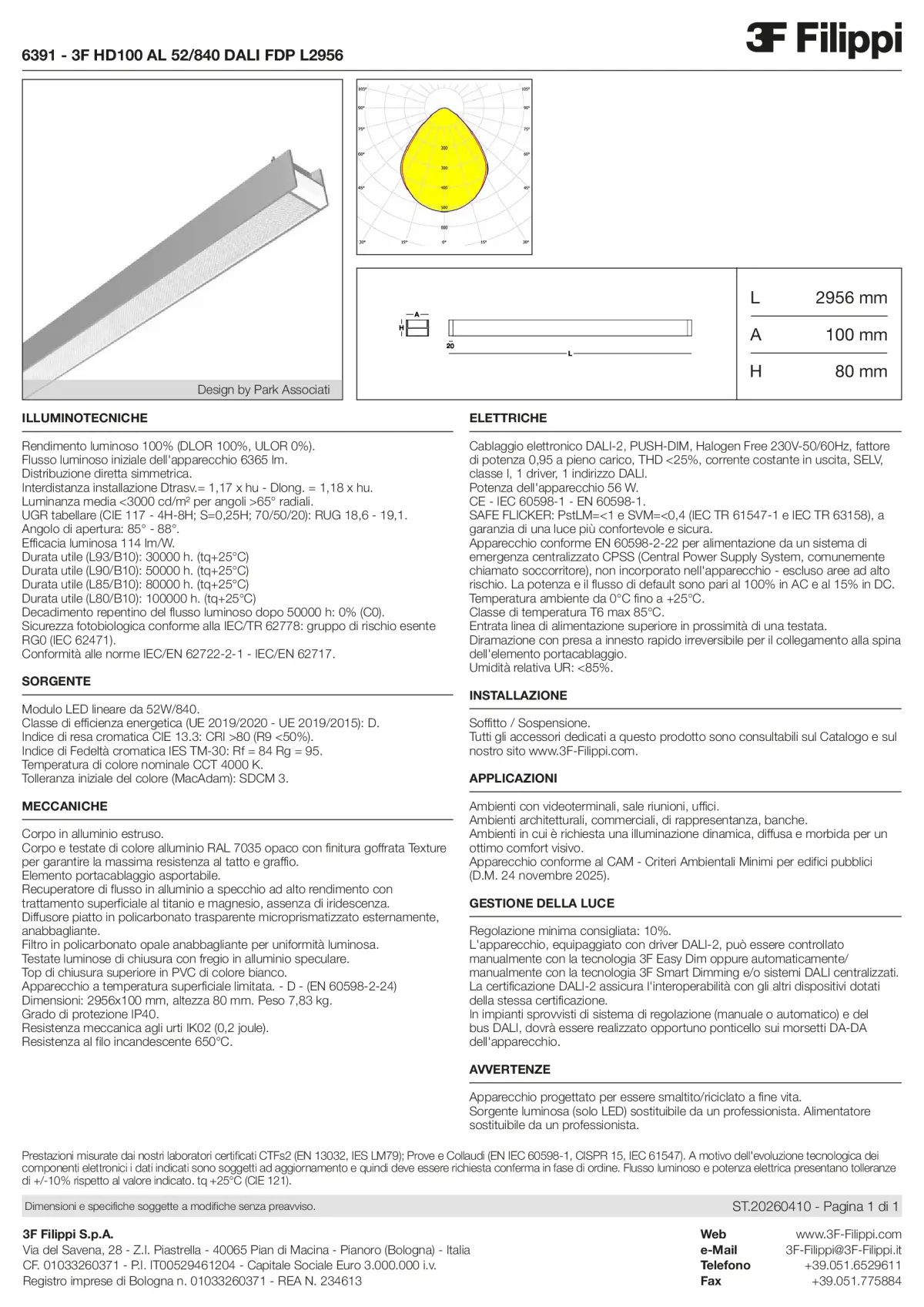 6391 - 3F HD100 AL 52-840 DALI FDP L2956 - Datasheet - it