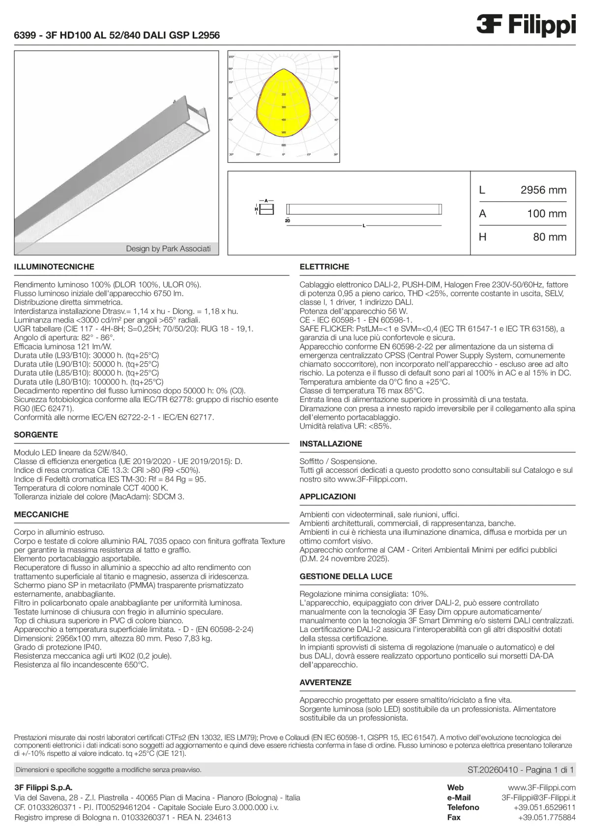 6399 - 3F HD100 AL 52-840 DALI GSP L2956 - Datasheet - it