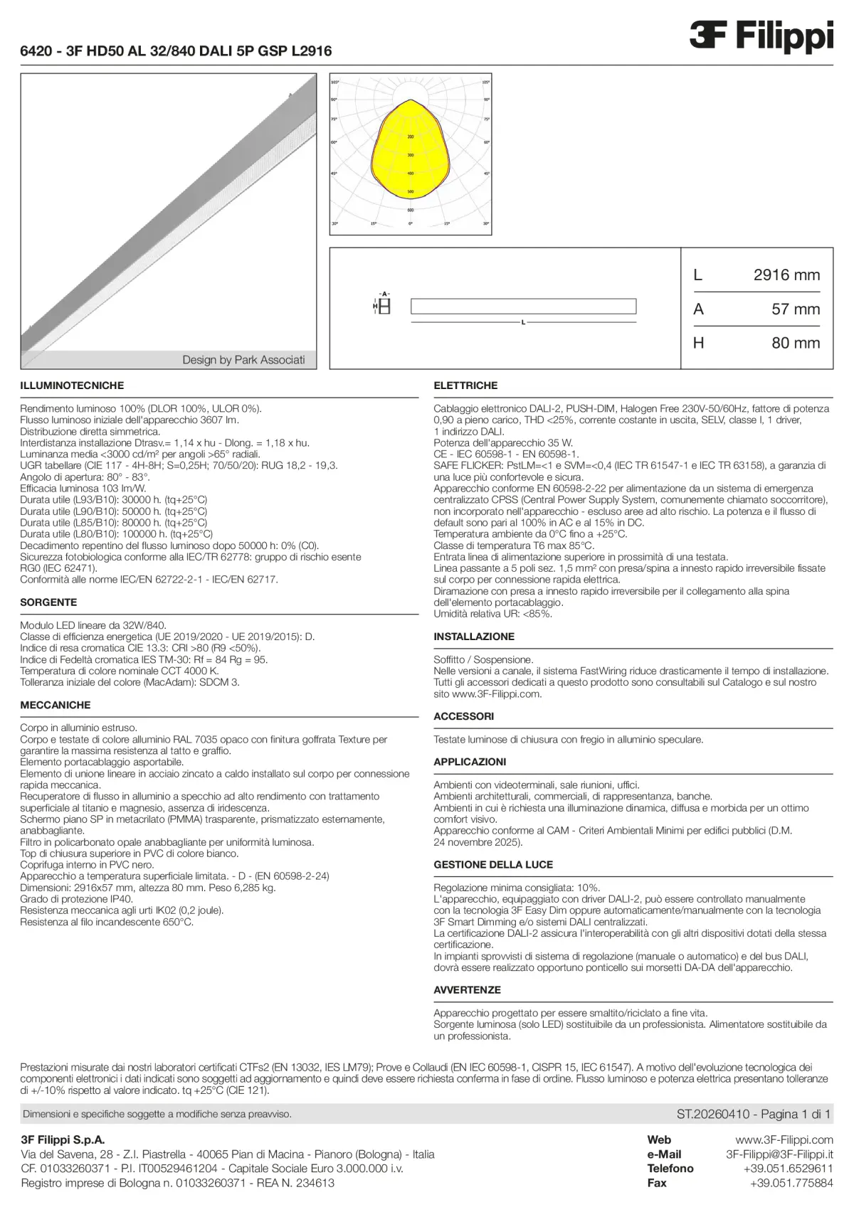 6420 - 3F HD50 AL 32-840 DALI 5P GSP L2916 - Datasheet - it