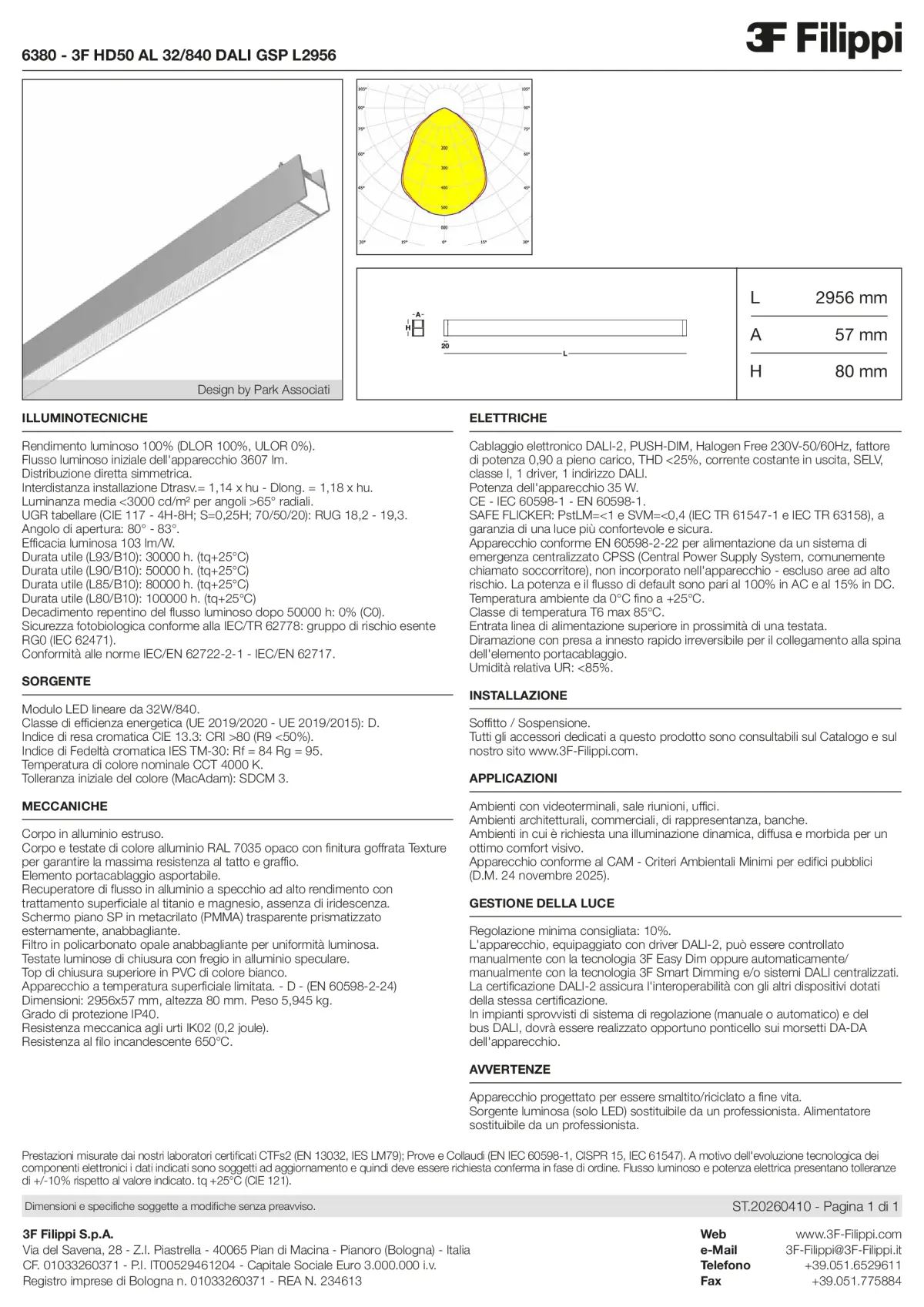 6380 - 3F HD50 AL 32-840 DALI GSP L2956 - Datasheet - it