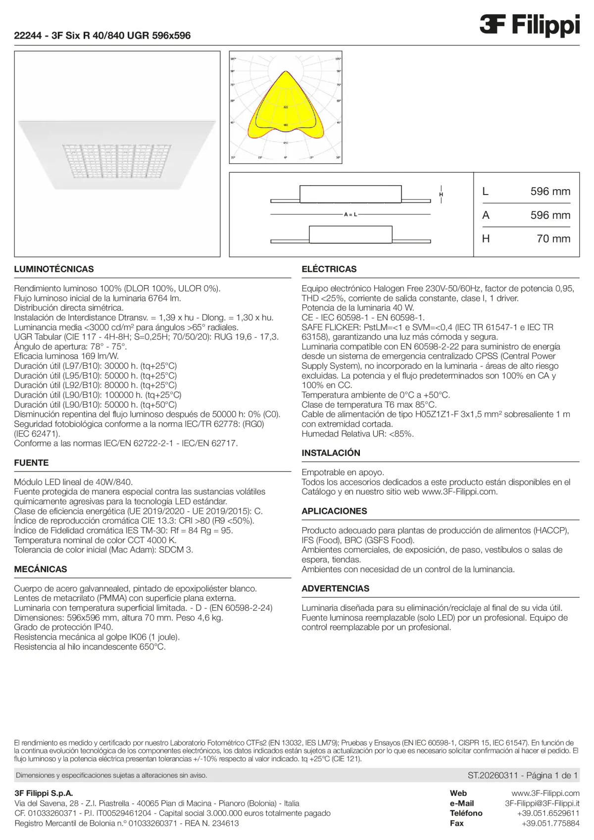22244 - 3F Six R 40-840 UGR 596x596 - Datasheet - es