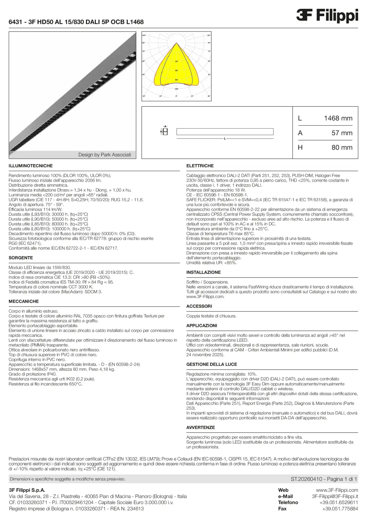 6431 - 3F HD50 AL 15-830 DALI 5P OCB L1468 - Datasheet - it