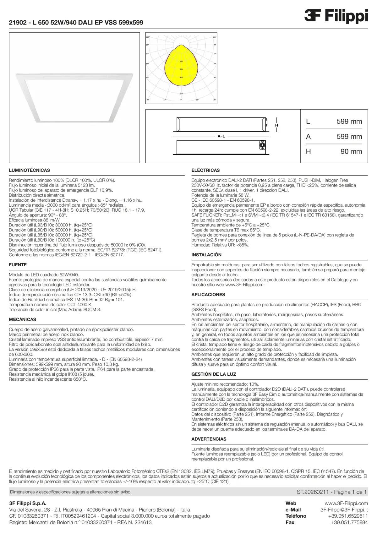21902 - L 650 52W-940 DALI EP VSS 599x599 - Datasheet - es