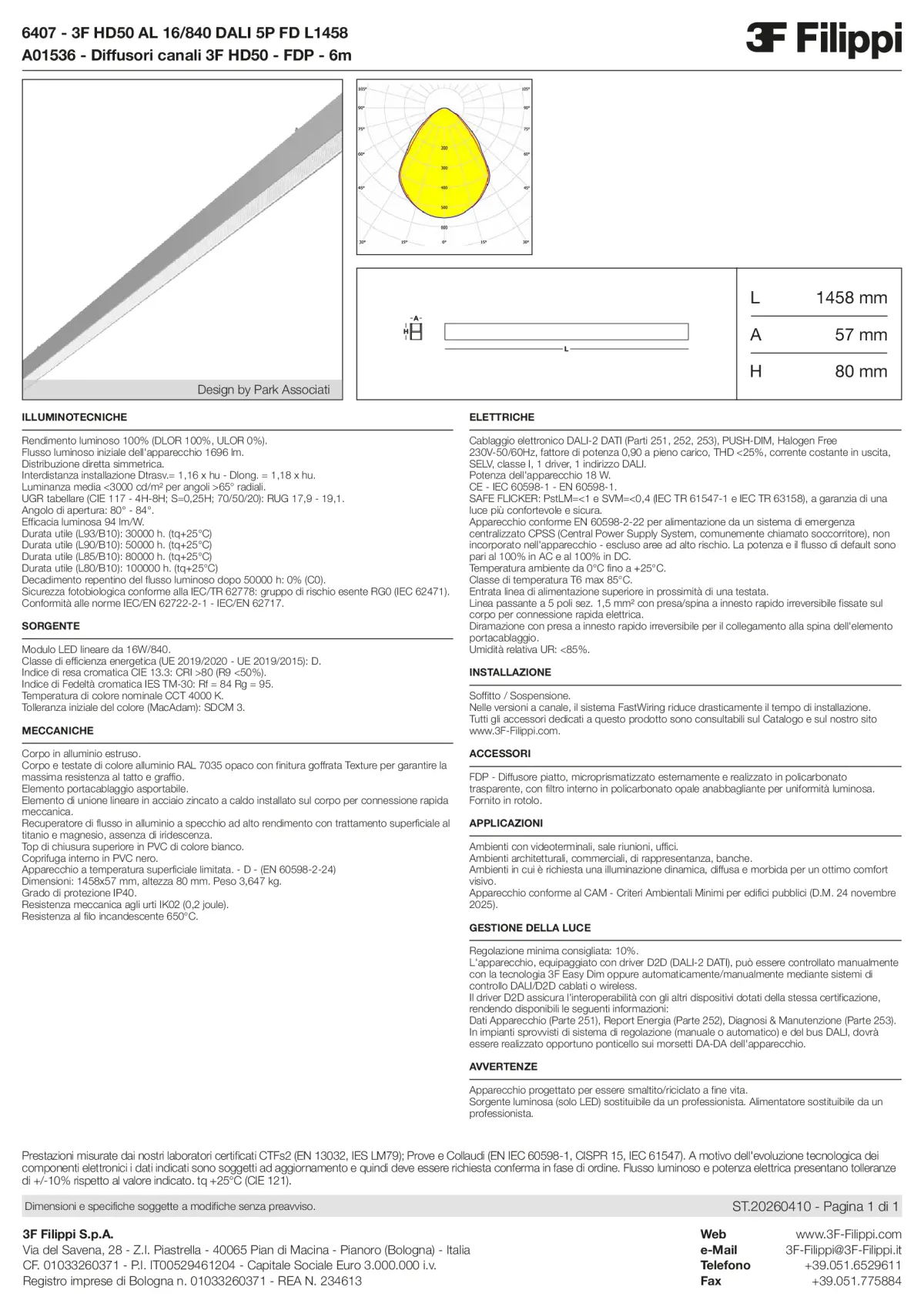 6407+A01536 - 3F HD50 AL 16-840 DALI 5P FD L1458 + FDP - Datasheet - it