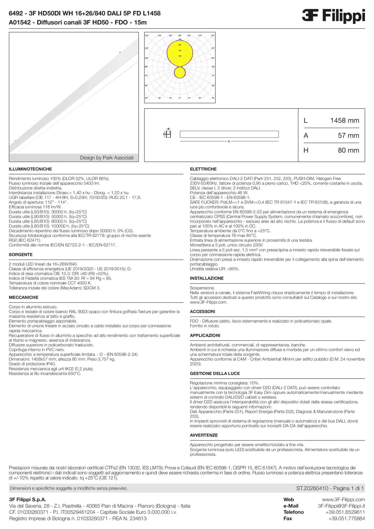 6492+A01542 - 3F HD50DI WH 16+26-840 DALI 5P FD L1458 + FDO - Datasheet - it