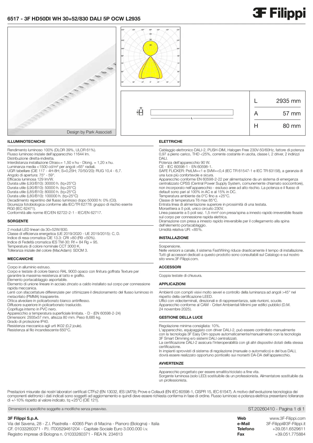 6517 - 3F HD50DI WH 30+52-830 DALI 5P OCW L2935 - Datasheet - it