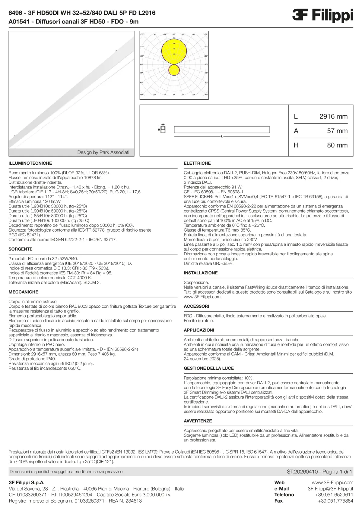 6496+A01541 - 3F HD50DI WH 32+52-840 DALI 5P FD L2916 + FDO - Datasheet - it