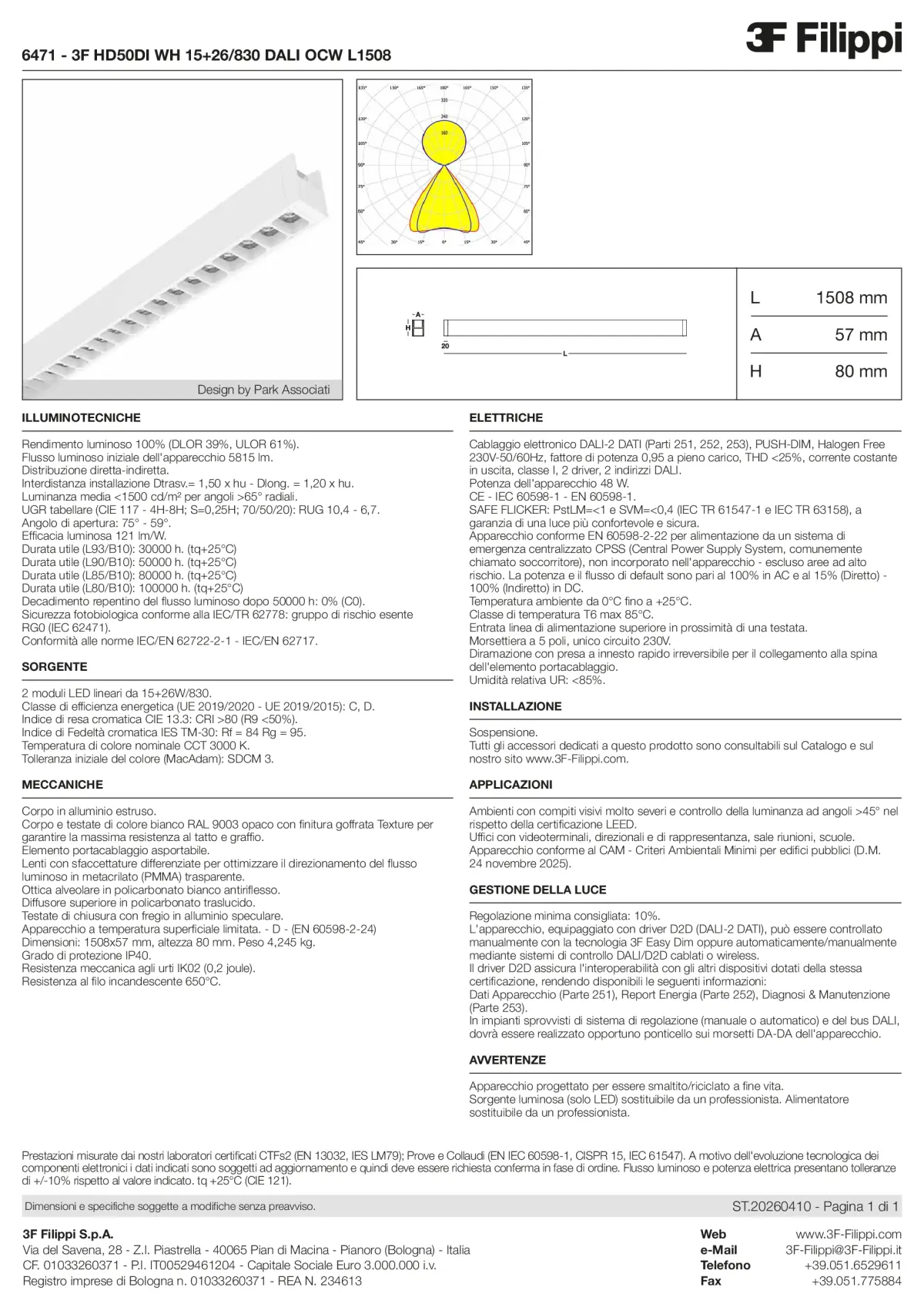 6471 - 3F HD50DI WH 15+26-830 DALI OCW L1508 - Datasheet - it