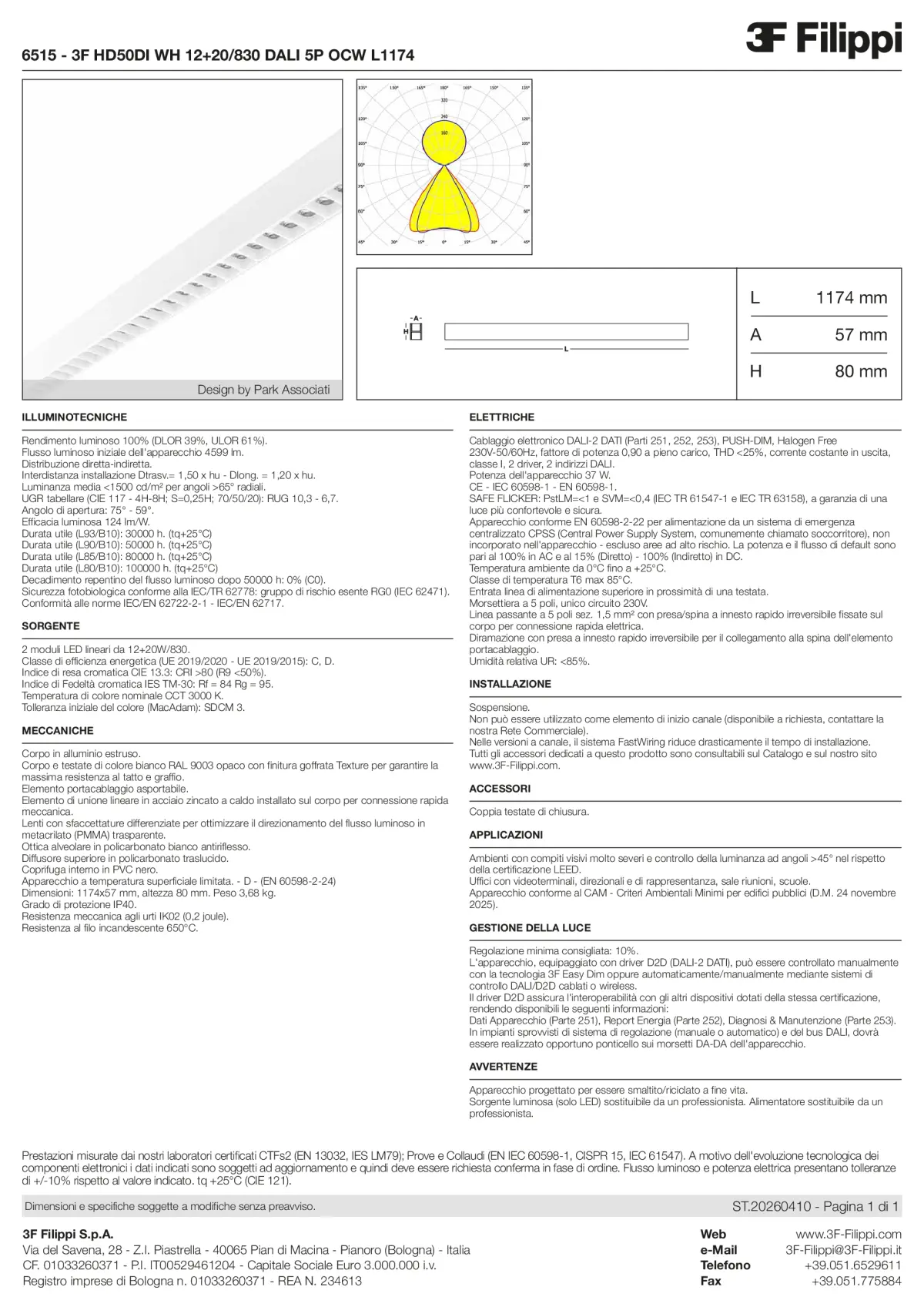 6515 - 3F HD50DI WH 12+20-830 DALI 5P OCW L1174 - Datasheet - it