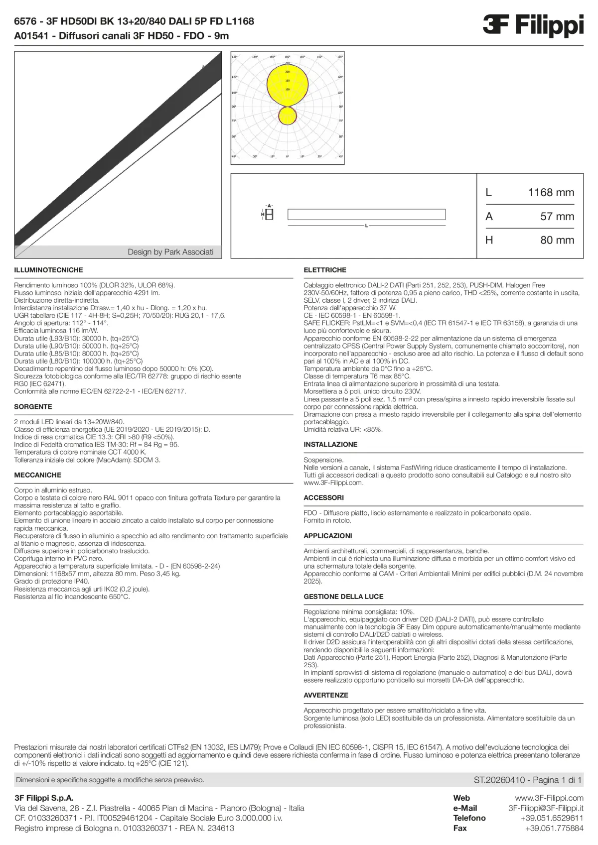 6576+A01541 - 3F HD50DI BK 13+20-840 DALI 5P FD L1168 + FDO - Datasheet - it