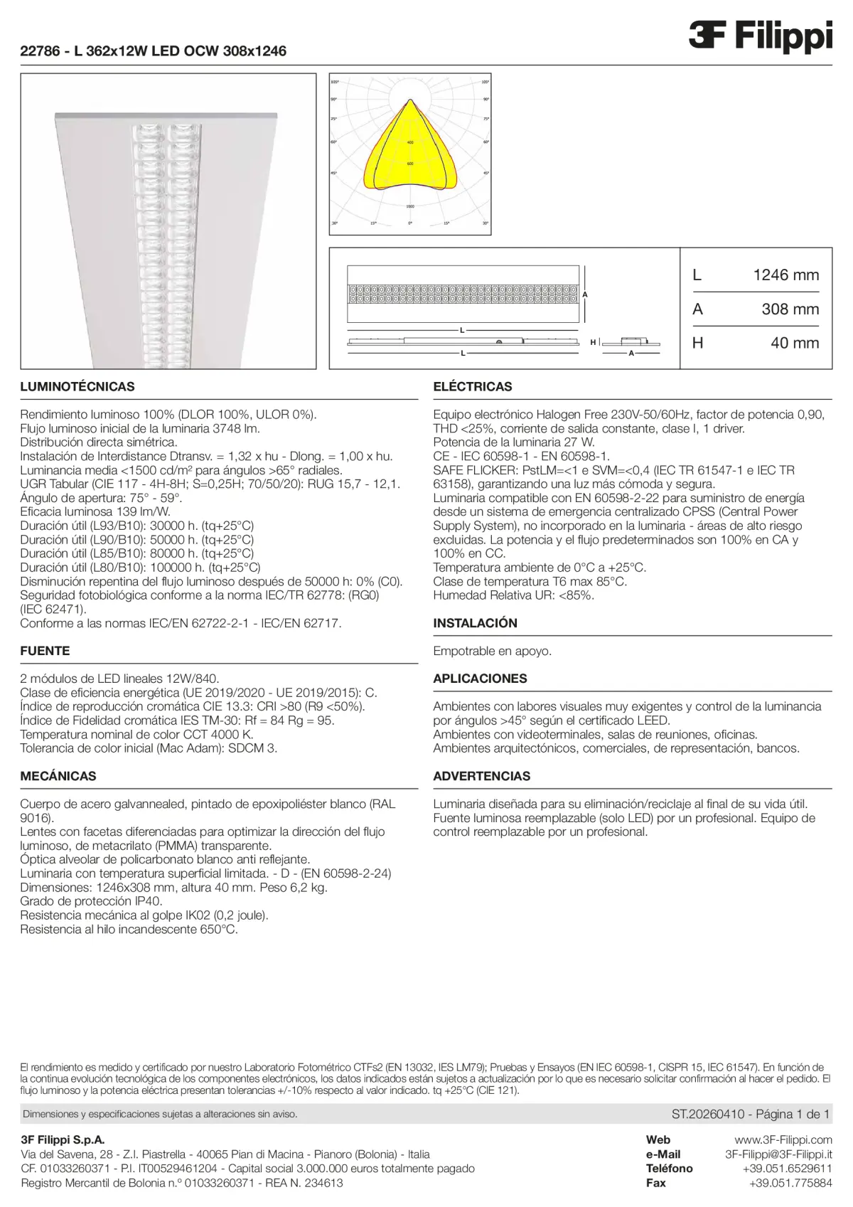 22786 - L 362x12W LED OCW 308x1246 - Datasheet - es