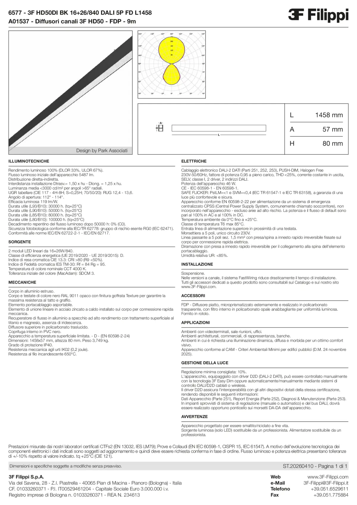 6577+A01537 - 3F HD50DI BK 16+26-840 DALI 5P FD L1458 + FDP - Datasheet - it