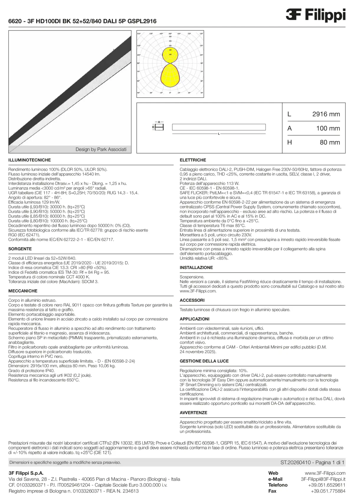 6620 - 3F HD100DI BK 52+52-840 DALI 5P GSPL2916 - Datasheet - it