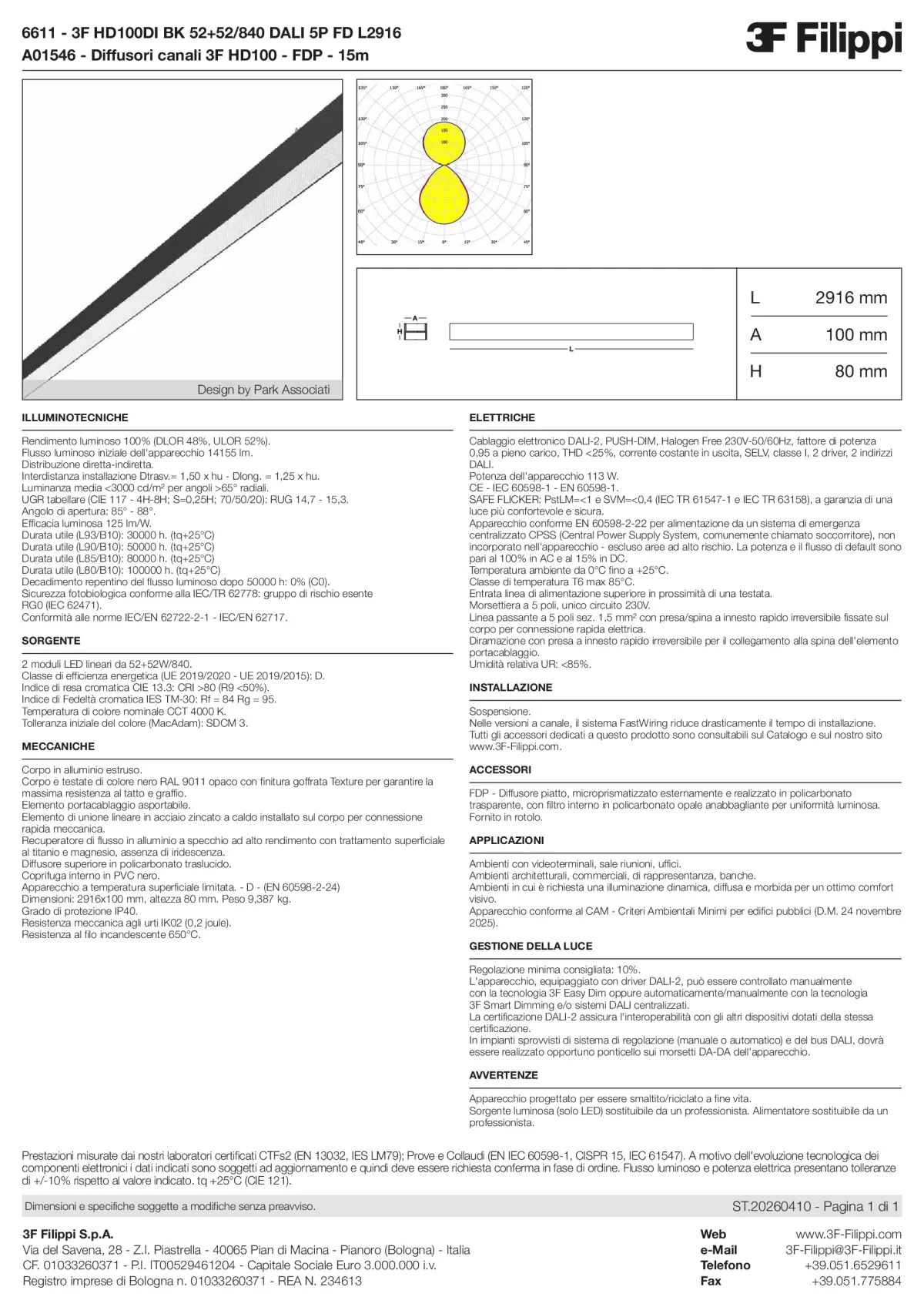 6611+A01546 - 3F HD100DI BK 52+52-840 DALI 5P FD L2916 + FDP - Datasheet - it