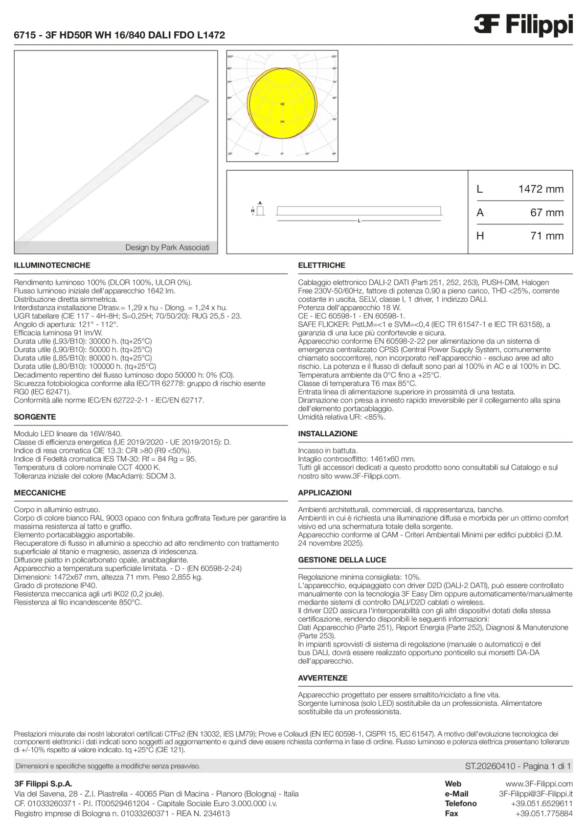 6715 - 3F HD50R WH 16-840 DALI FDO L1472 - Datasheet - it