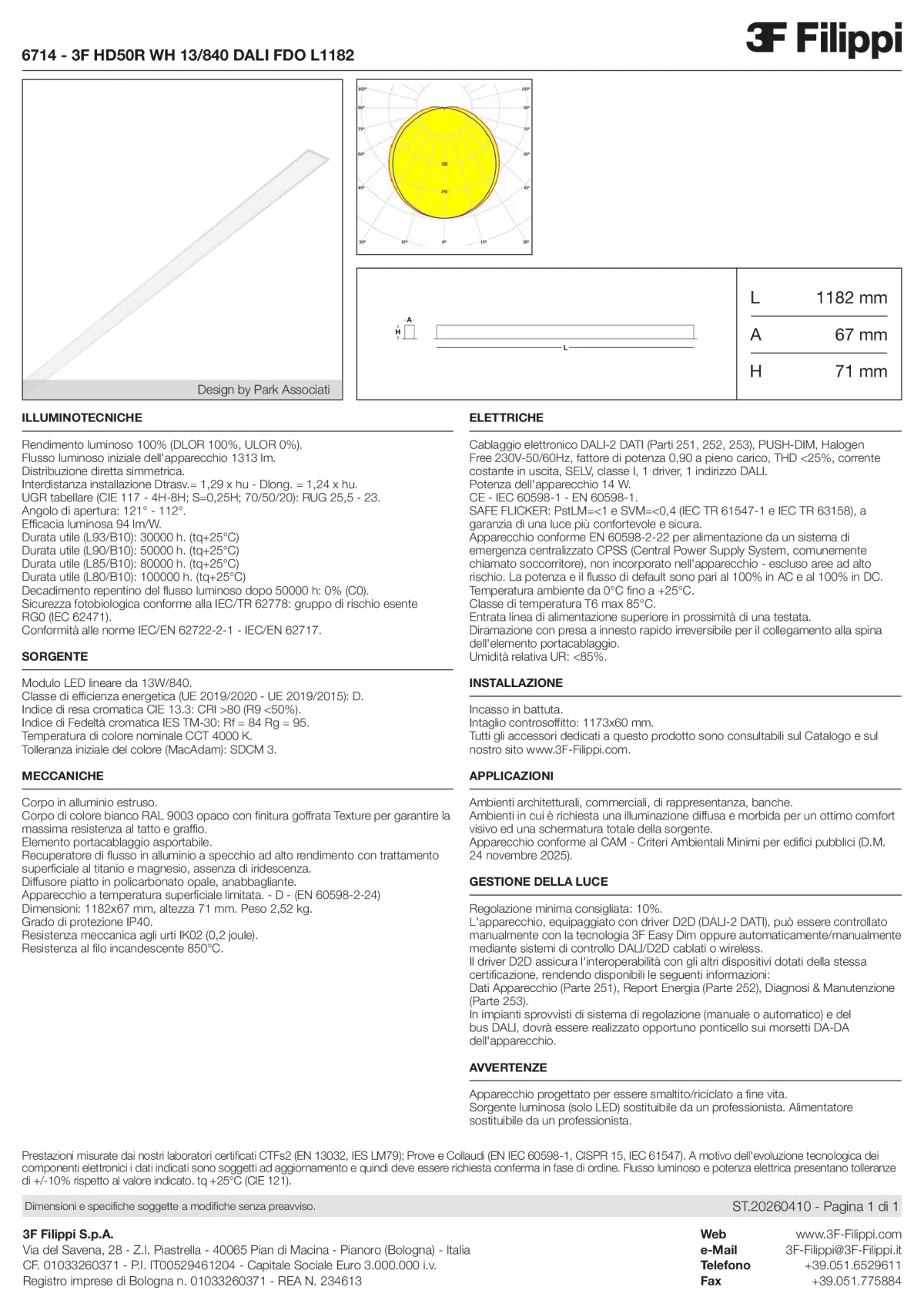 6714 - 3F HD50R WH 13-840 DALI FDO L1182 - Datasheet - it