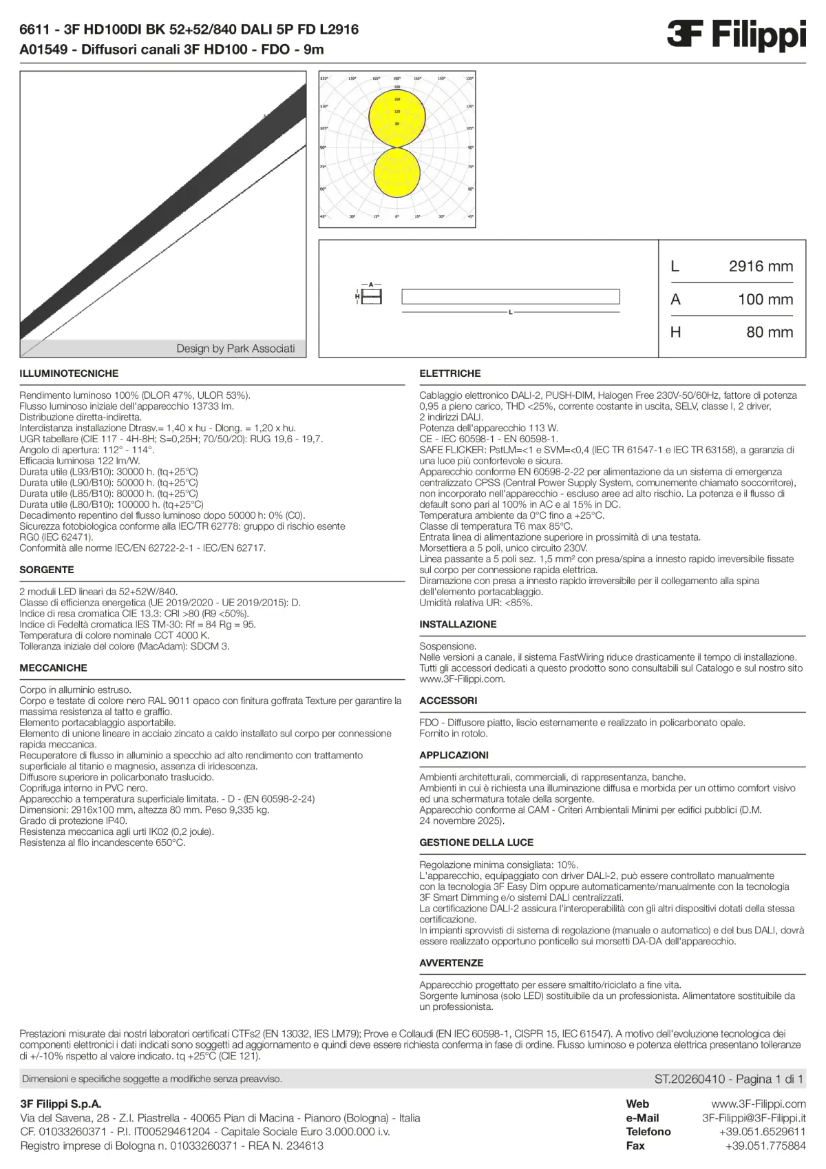 6611+A01549 - 3F HD100DI BK 52+52-840 DALI 5P FD L2916 + FDO - Datasheet - it