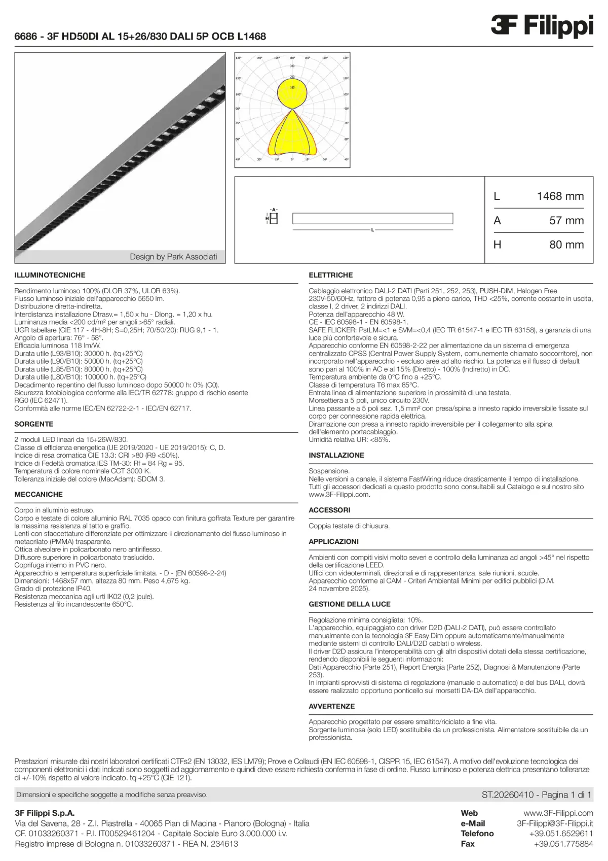 6686 - 3F HD50DI AL 15+26-830 DALI 5P OCB L1468 - Datasheet - it