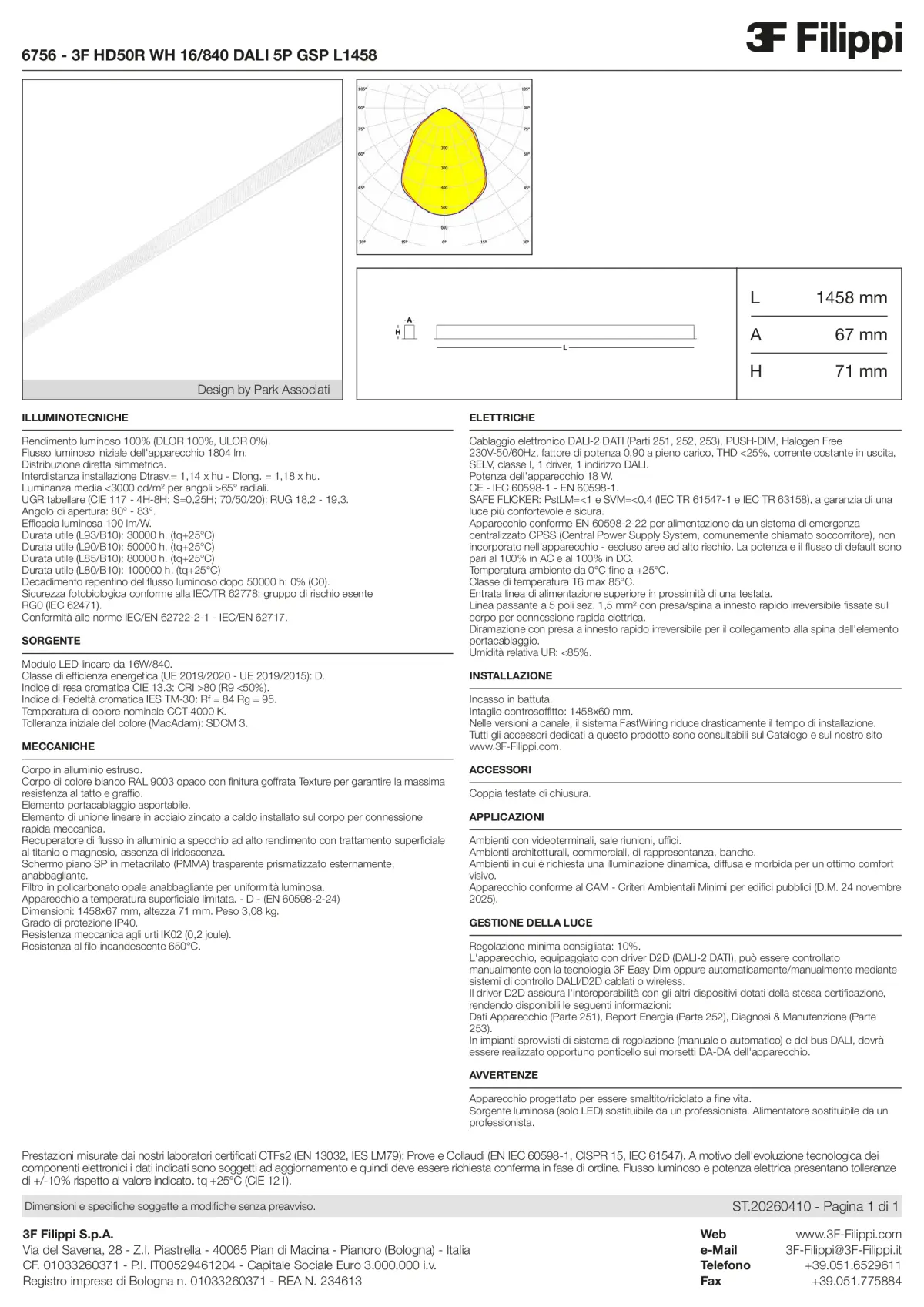 6756 - 3F HD50R WH 16-840 DALI 5P GSP L1458 - Datasheet - it