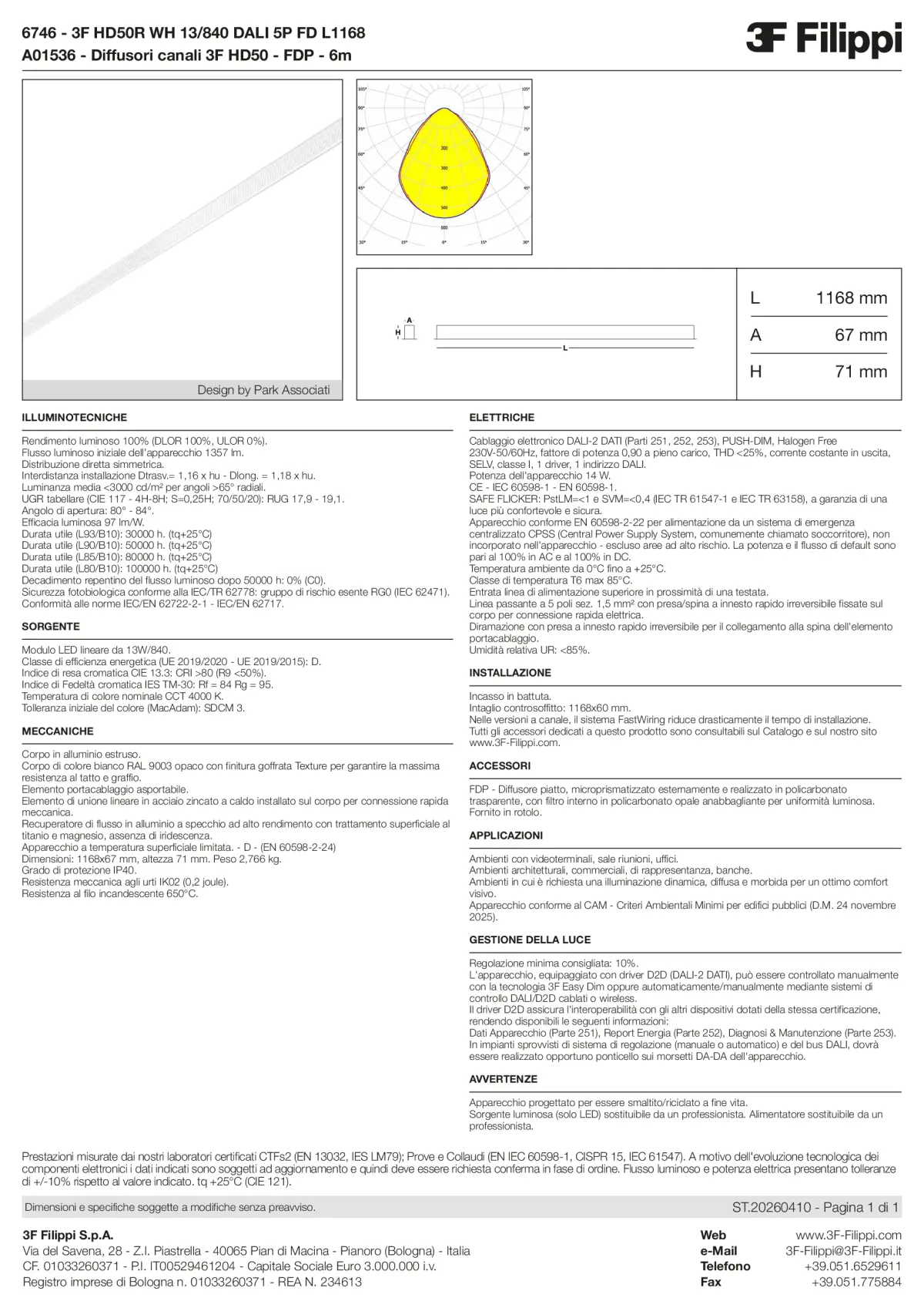 6746+A01536 - 3F HD50R WH 13-840 DALI 5P FD L1168 + FDP - Datasheet - it