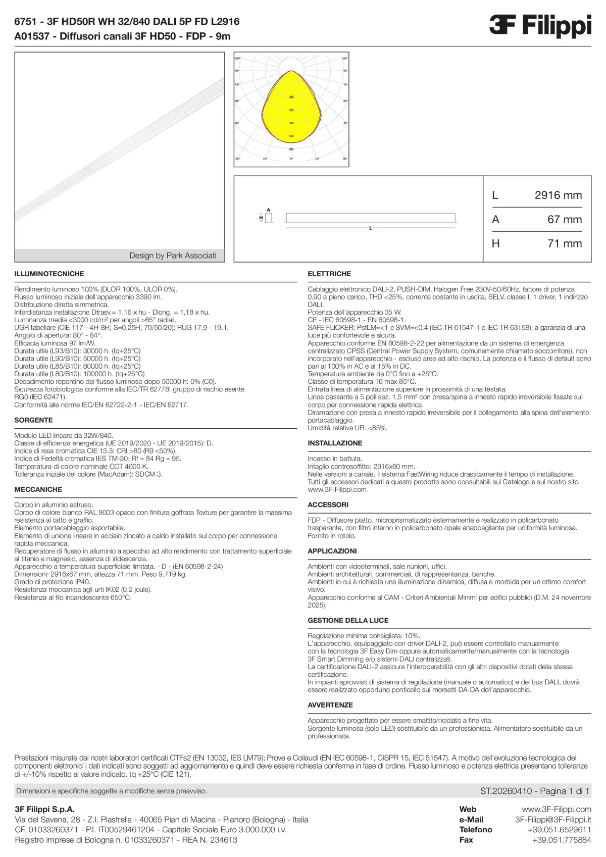 6751+A01537 - 3F HD50R WH 32-840 DALI 5P FD L2916 + FDP - Datasheet - it