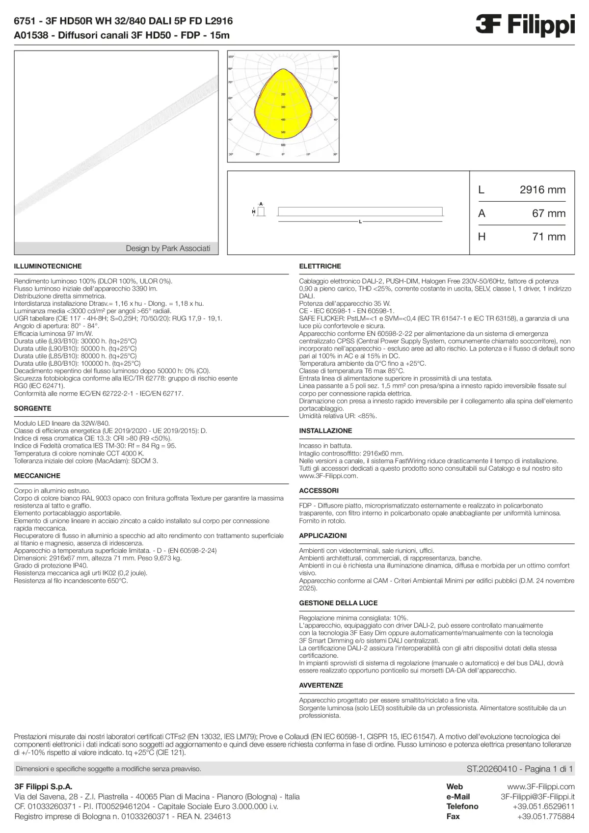 6751+A01538 - 3F HD50R WH 32-840 DALI 5P FD L2916 + FDP - Datasheet - it
