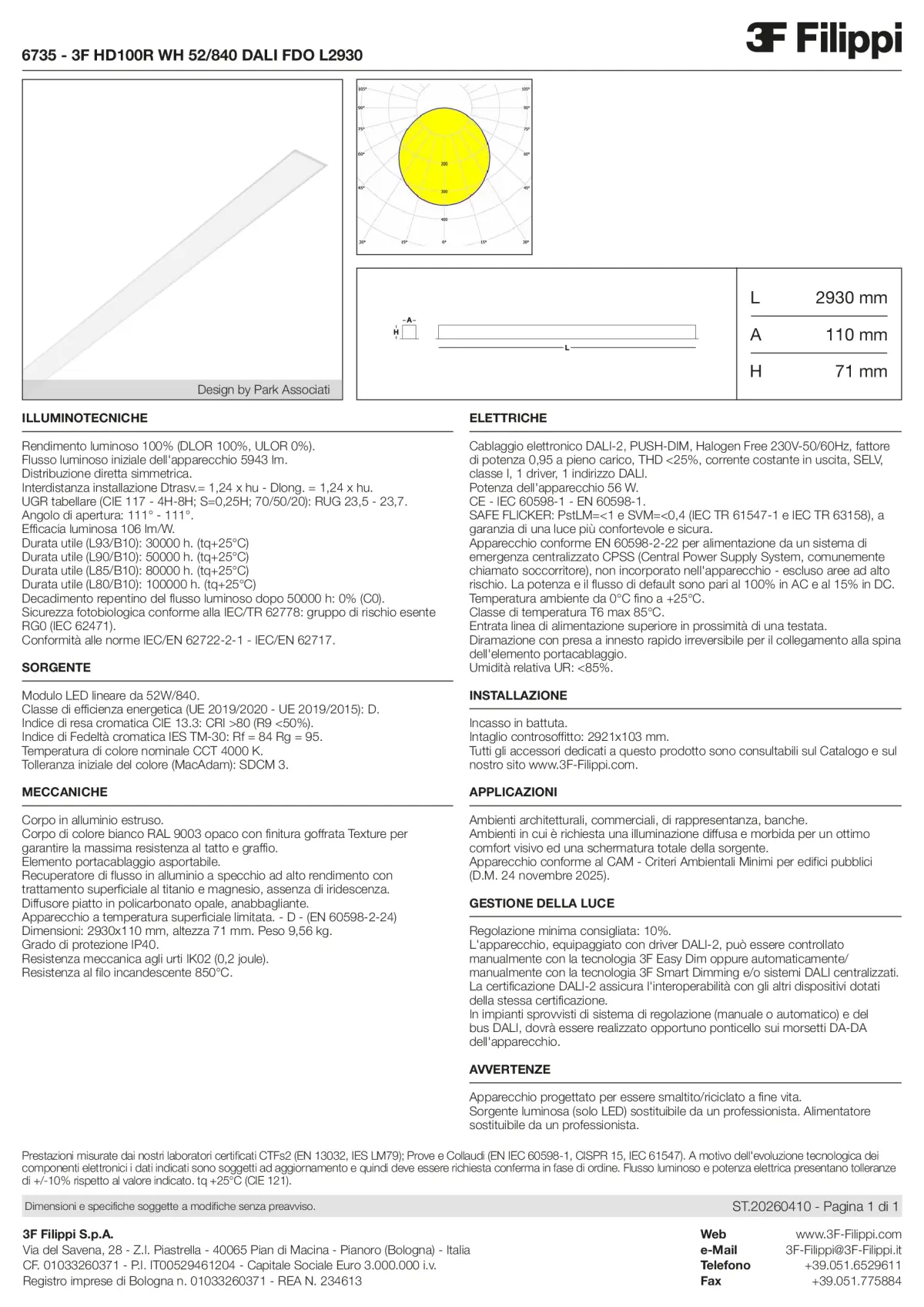 6735 - 3F HD100R WH 52-840 DALI FDO L2930 - Datasheet - it