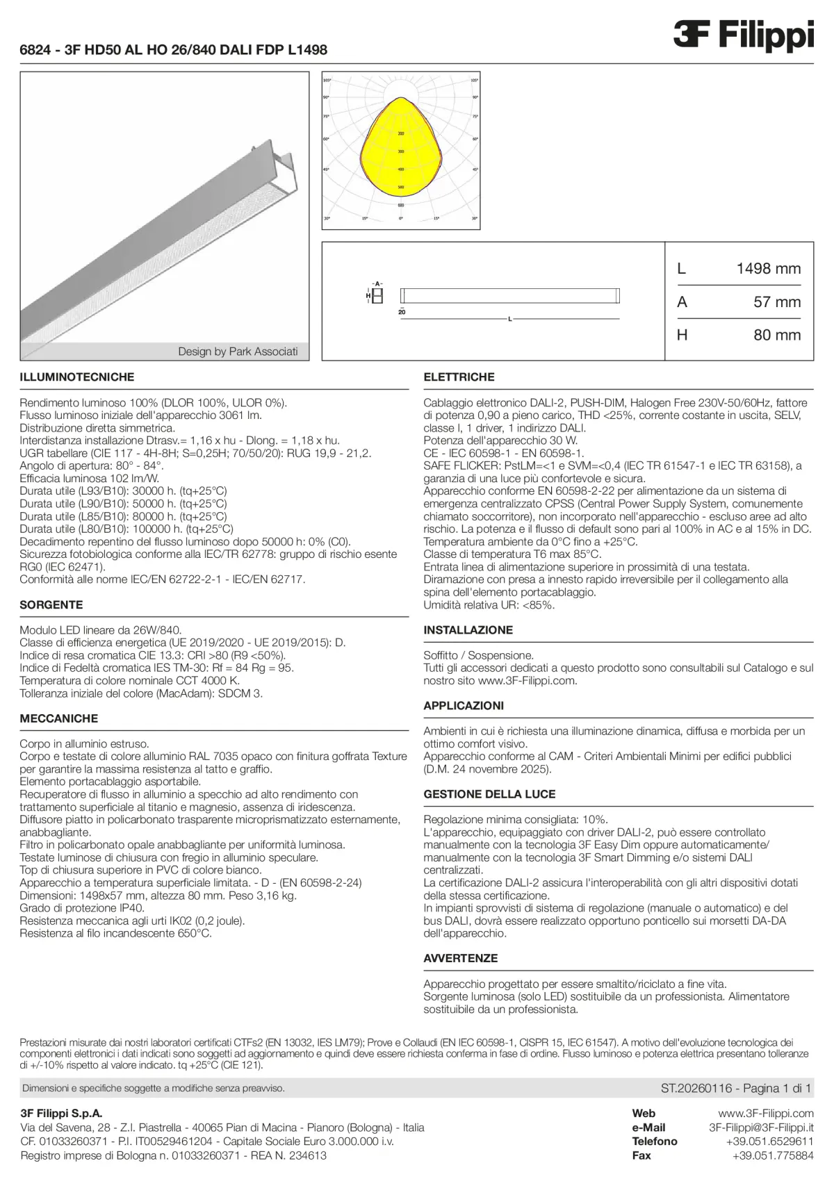 6824 - 3F HD50 AL HO 26-840 DALI FDP L1498 - Datasheet - it