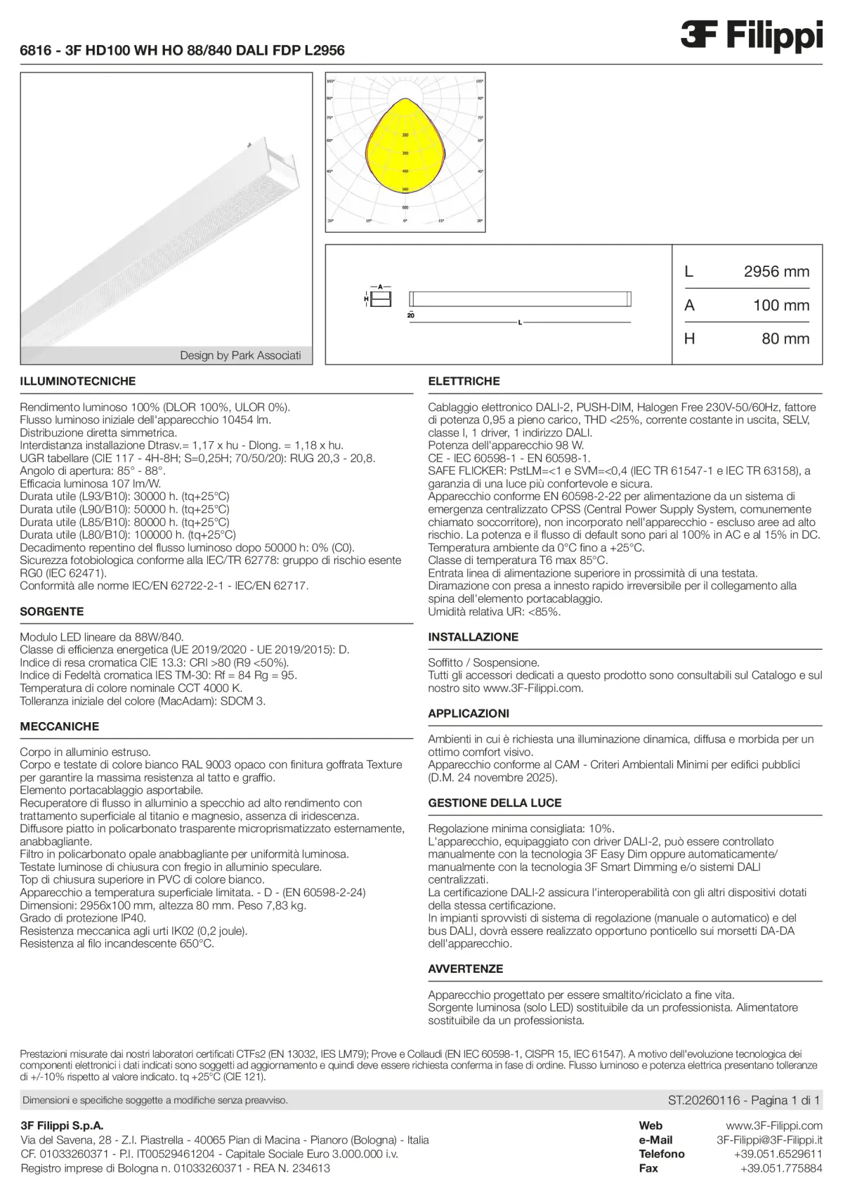 6816 - 3F HD100 WH HO 88-840 DALI FDP L2956 - Datasheet - it