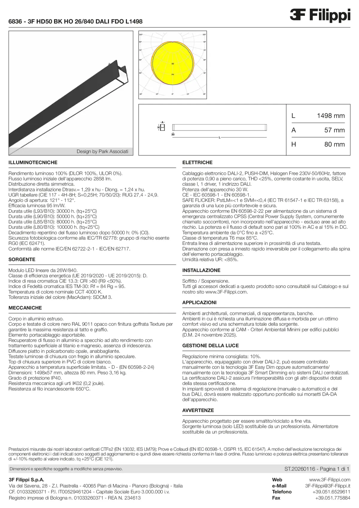 6836 - 3F HD50 BK HO 26-840 DALI FDO L1498 - Datasheet - it