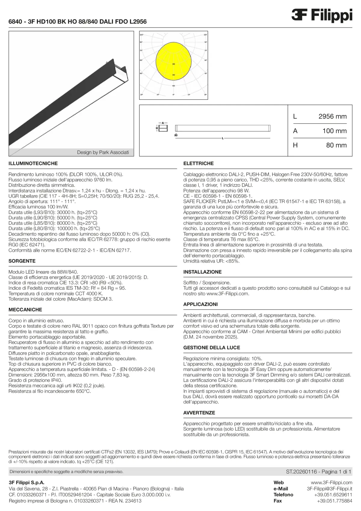 6840 - 3F HD100 BK HO 88-840 DALI FDO L2956 - Datasheet - it