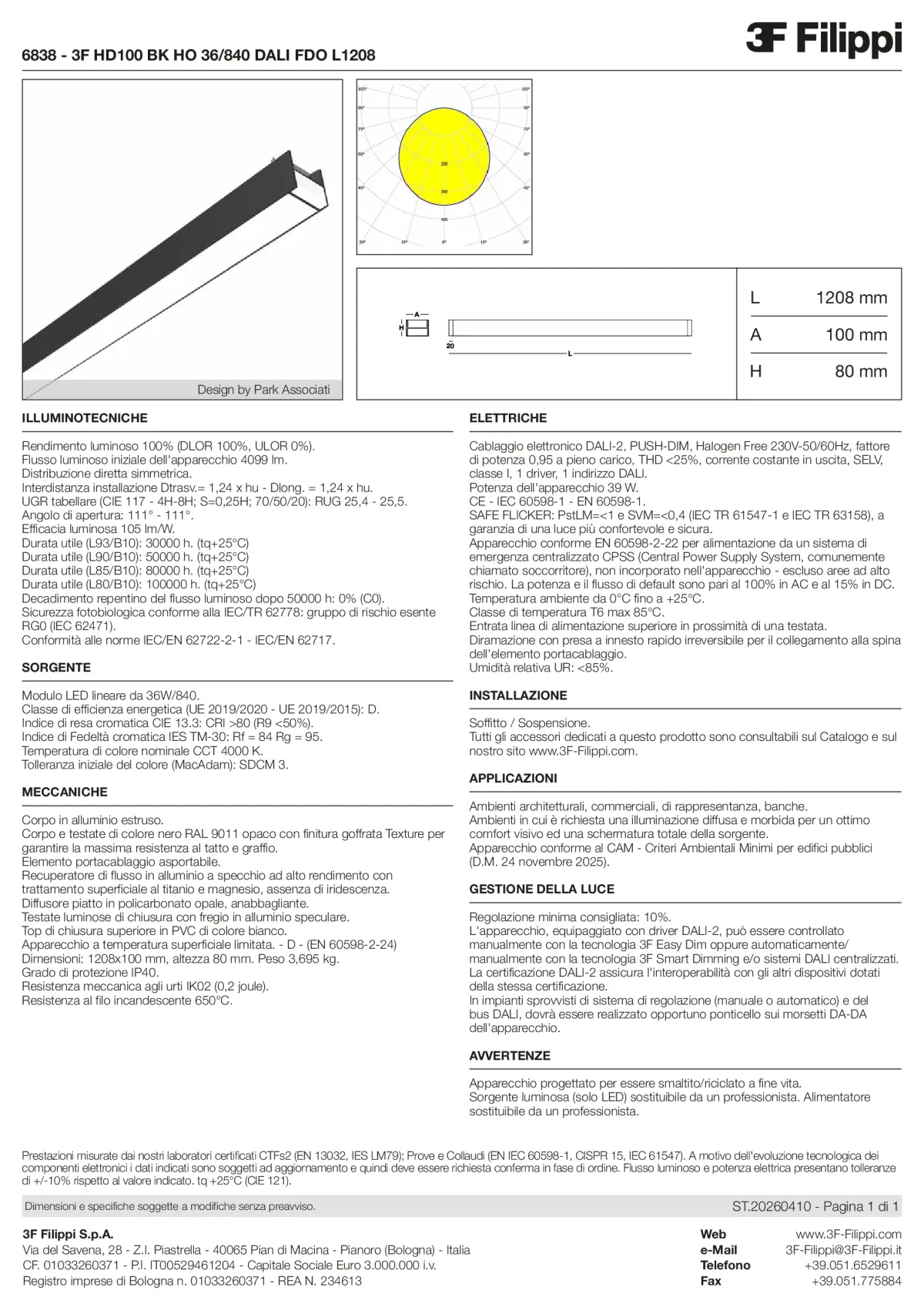 6838 - 3F HD100 BK HO 36-840 DALI FDO L1208 - Datasheet - it