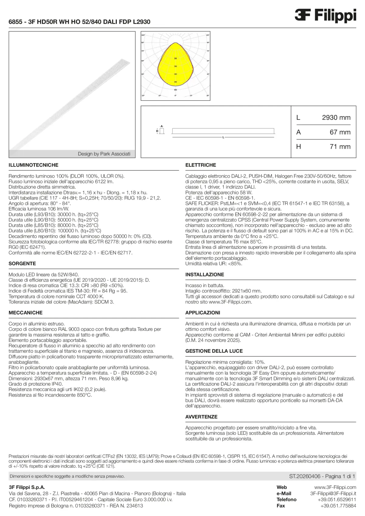 6855 - 3F HD50R WH HO 52-840 DALI FDP L2930 - Datasheet - it