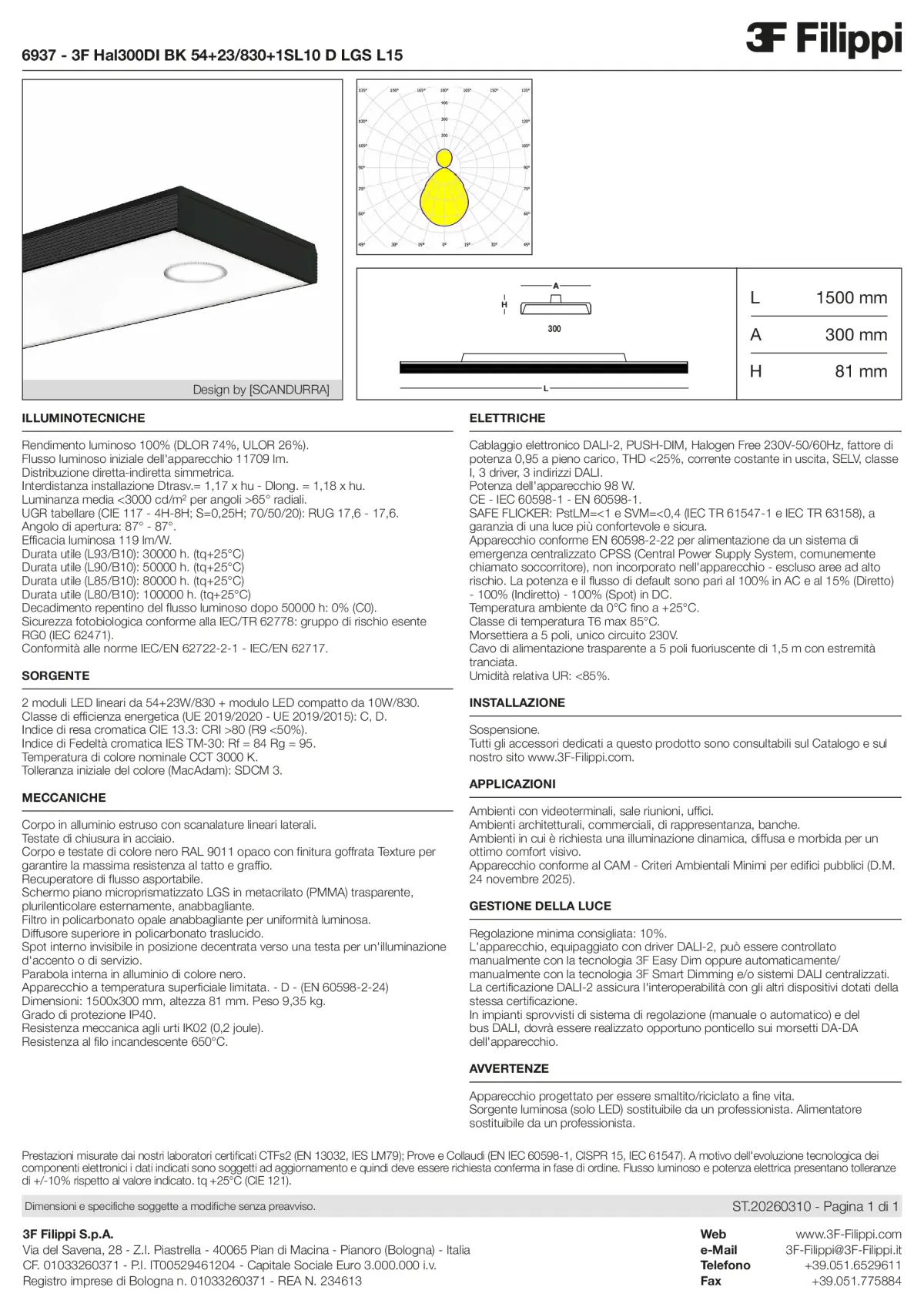 6937 - 3F Hal300DI BK 54+23-830+1SL10 D LGS L15 - Datasheet - it