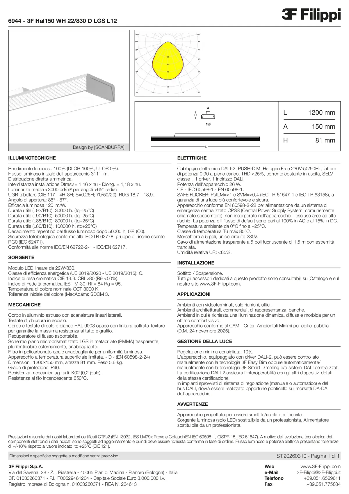 6944 - 3F Hal150 WH 22-830 D LGS L12 - Datasheet - it