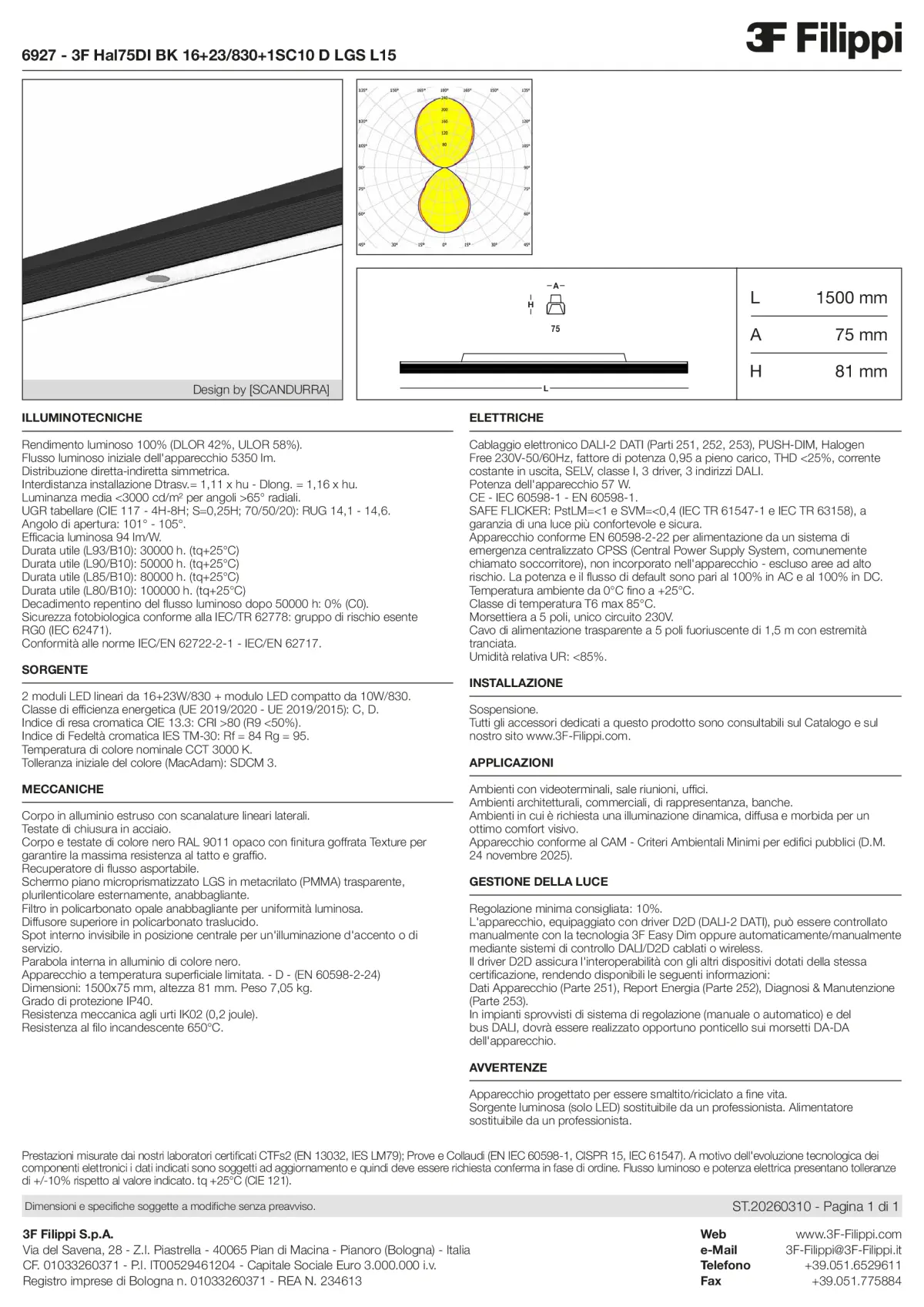 6927 - 3F Hal75DI BK 16+23-830+1SC10 D LGS L15 - Datasheet - it