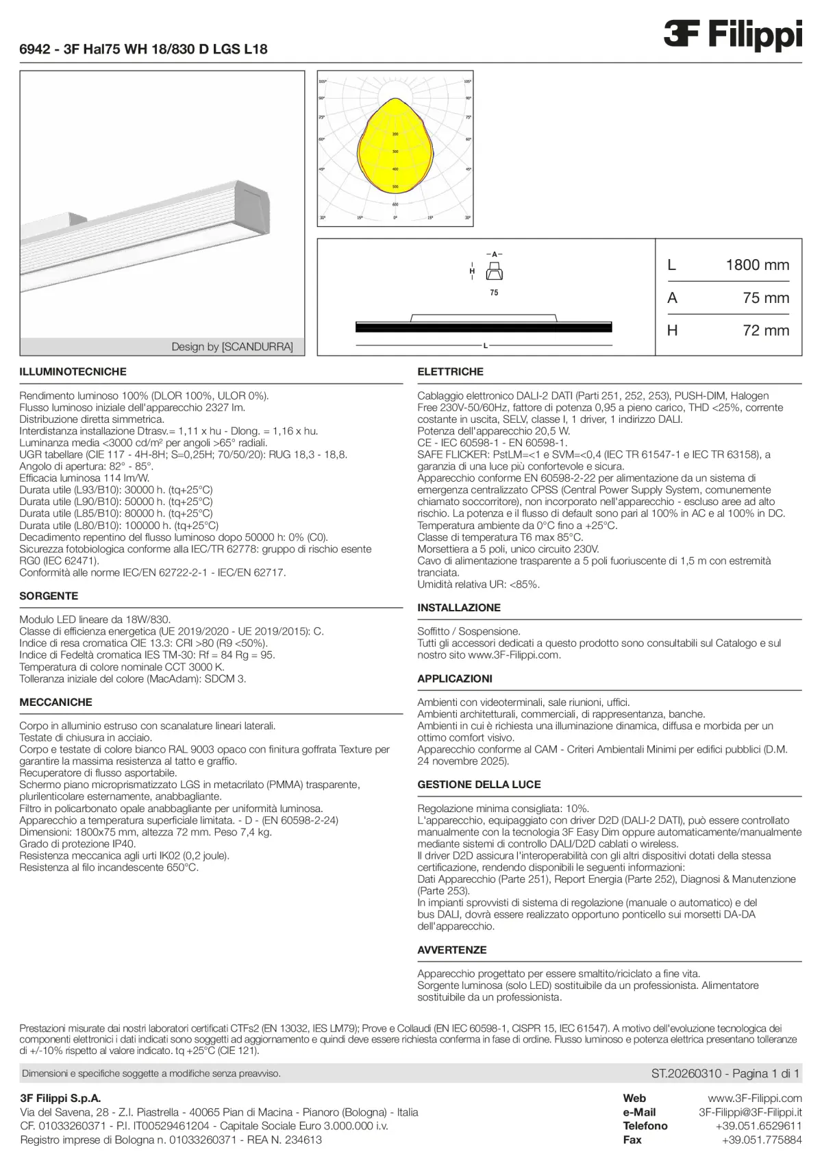 6942 - 3F Hal75 WH 18-830 D LGS L18 - Datasheet - it