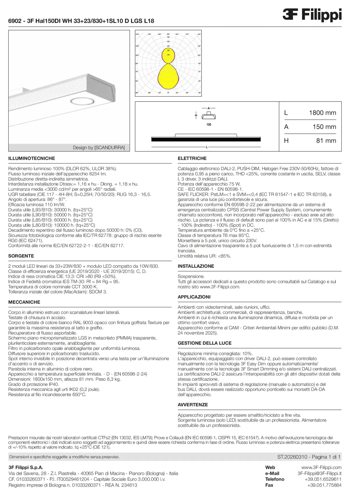 6902 - 3F Hal150DI WH 33+23-830+1SL10 D LGS L18 - Datasheet - it