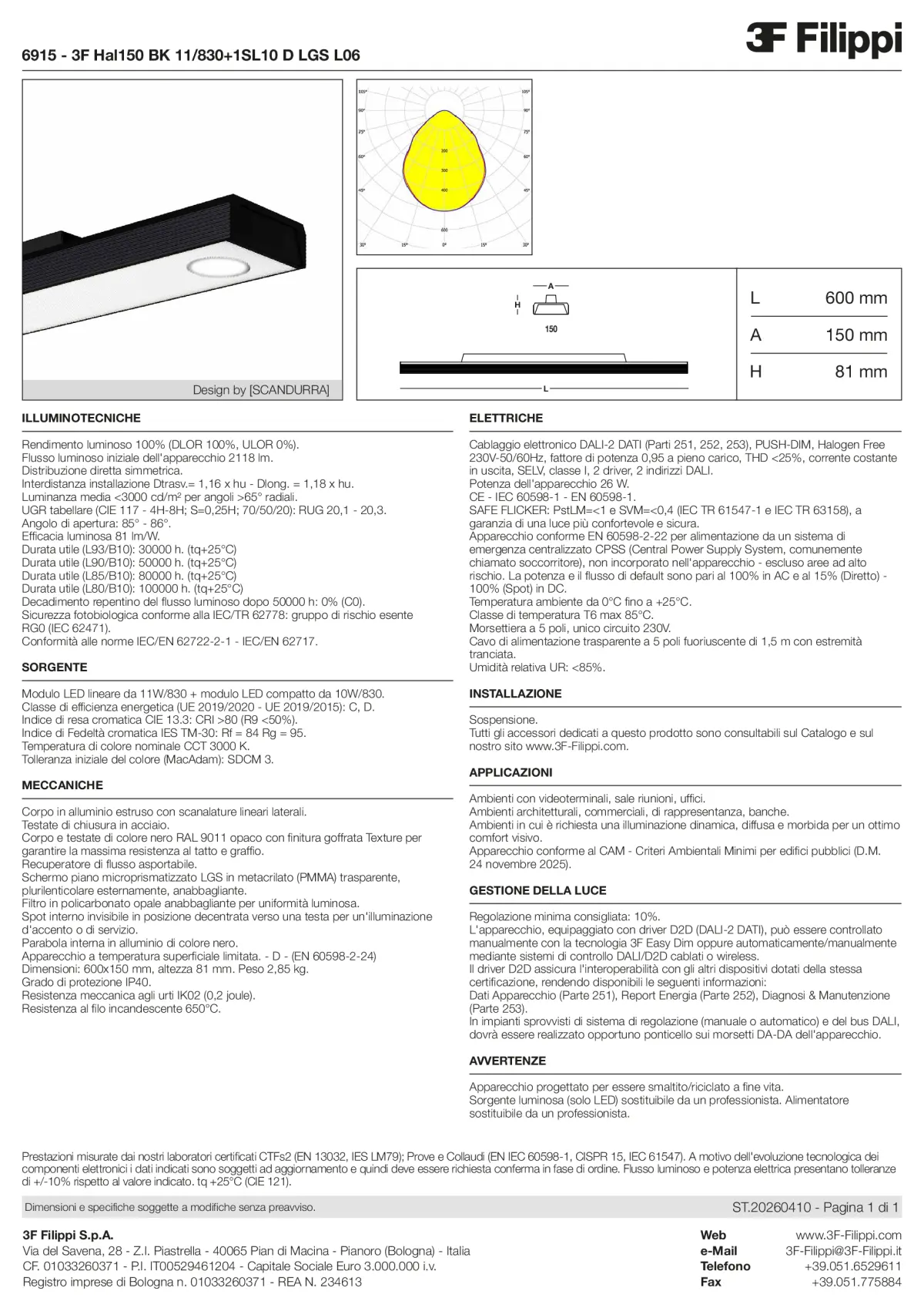 6915 - 3F Hal150 BK 11-830+1SL10 D LGS L06 - Datasheet - it