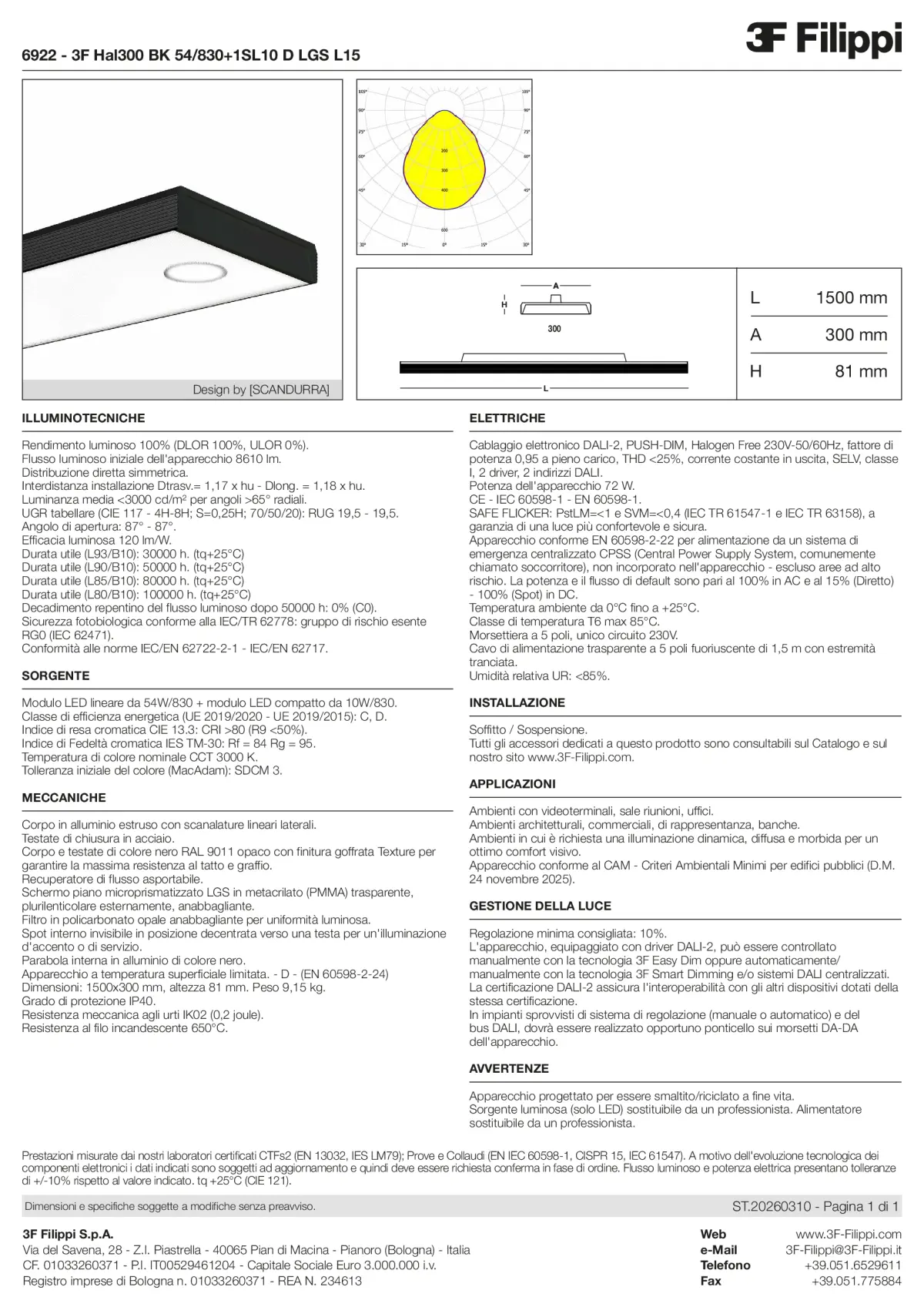 6922 - 3F Hal300 BK 54-830+1SL10 D LGS L15 - Datasheet - it