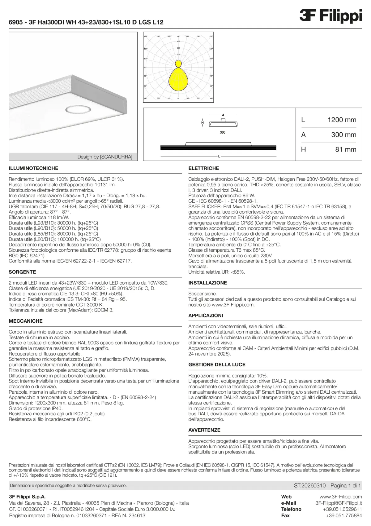 6905 - 3F Hal300DI WH 43+23-830+1SL10 D LGS L12 - Datasheet - it