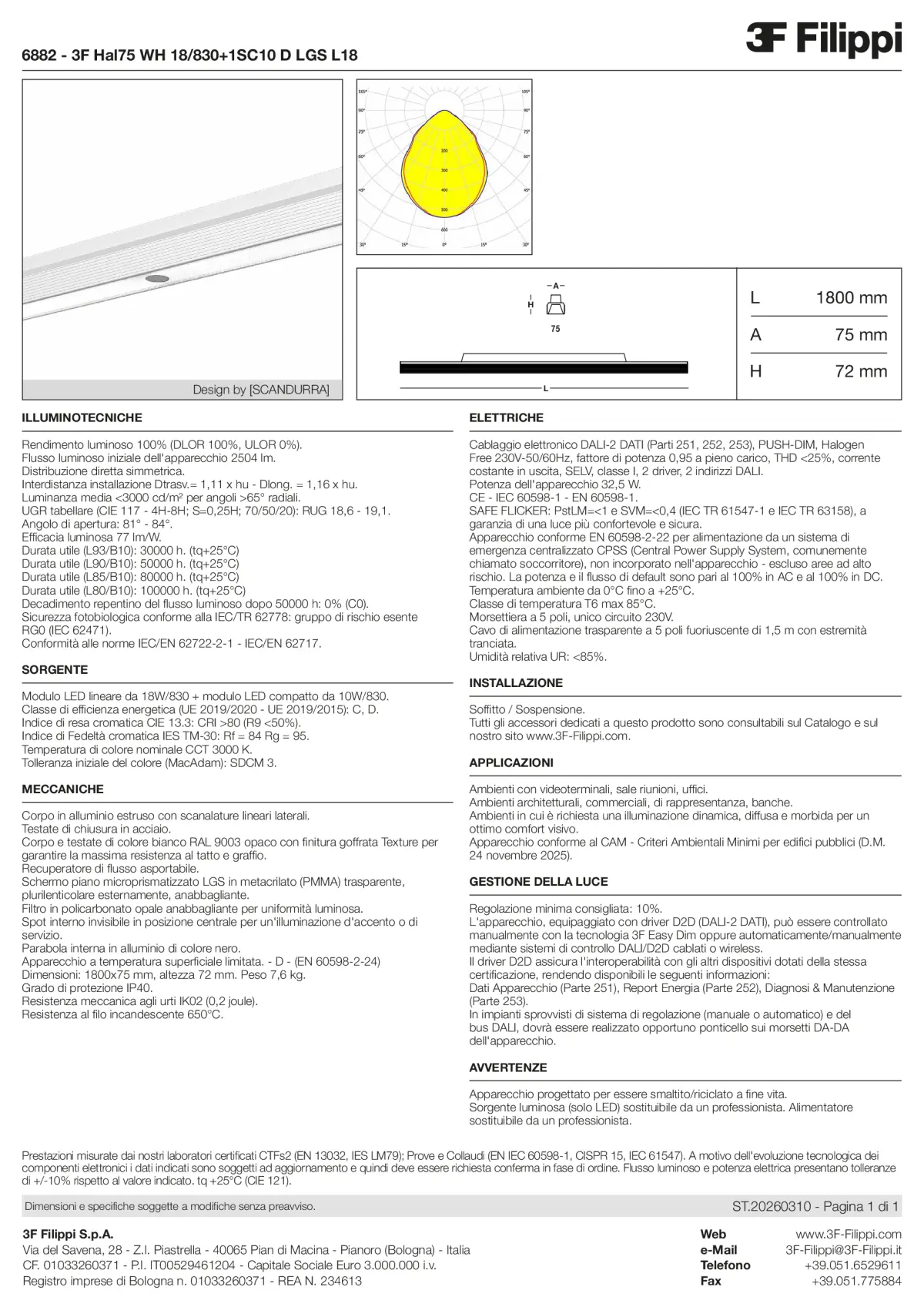6882 - 3F Hal75 WH 18-830+1SC10 D LGS L18 - Datasheet - it