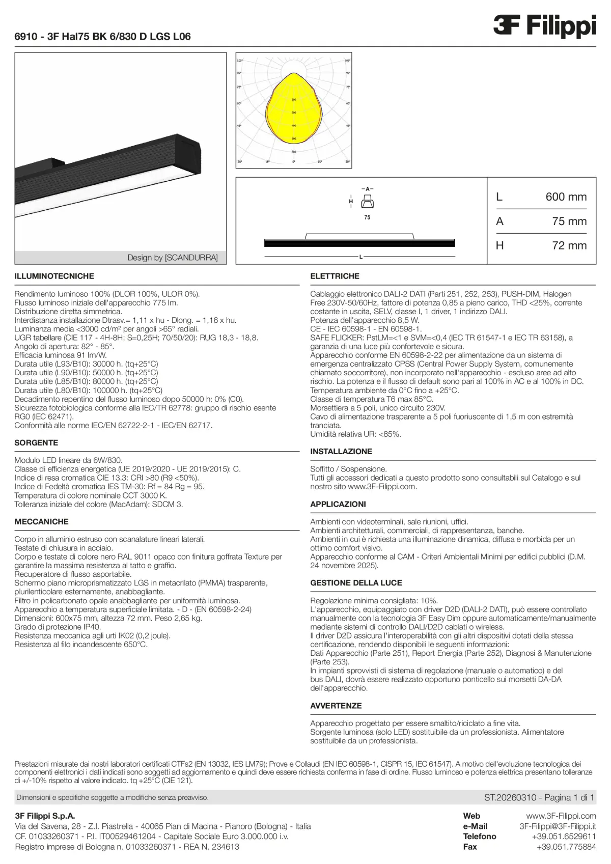 6910 - 3F Hal75 BK 6-830 D LGS L06 - Datasheet - it