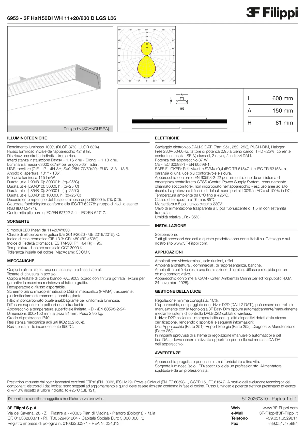 6953 - 3F Hal150DI WH 11+20-830 D LGS L06 - Datasheet - it